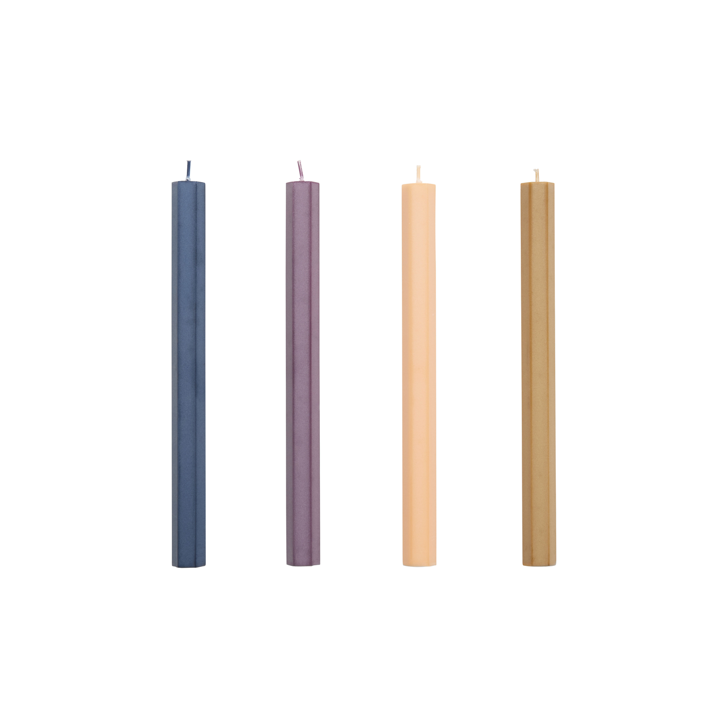 Hay - Set Of 4 - Hexagonal Shape - Multicoloured - Vegetable Stearin