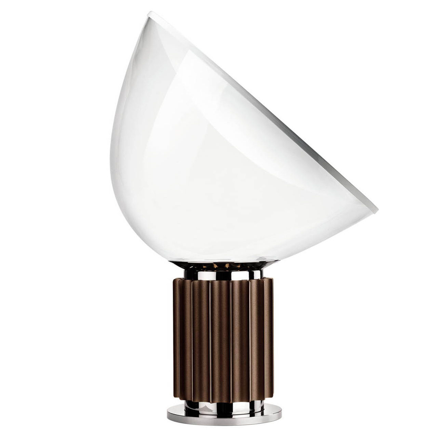 Flos - Lampe de table Taccia - Marron - Verre soufflé bouche - Designer Pier Giacomo Castiglioni