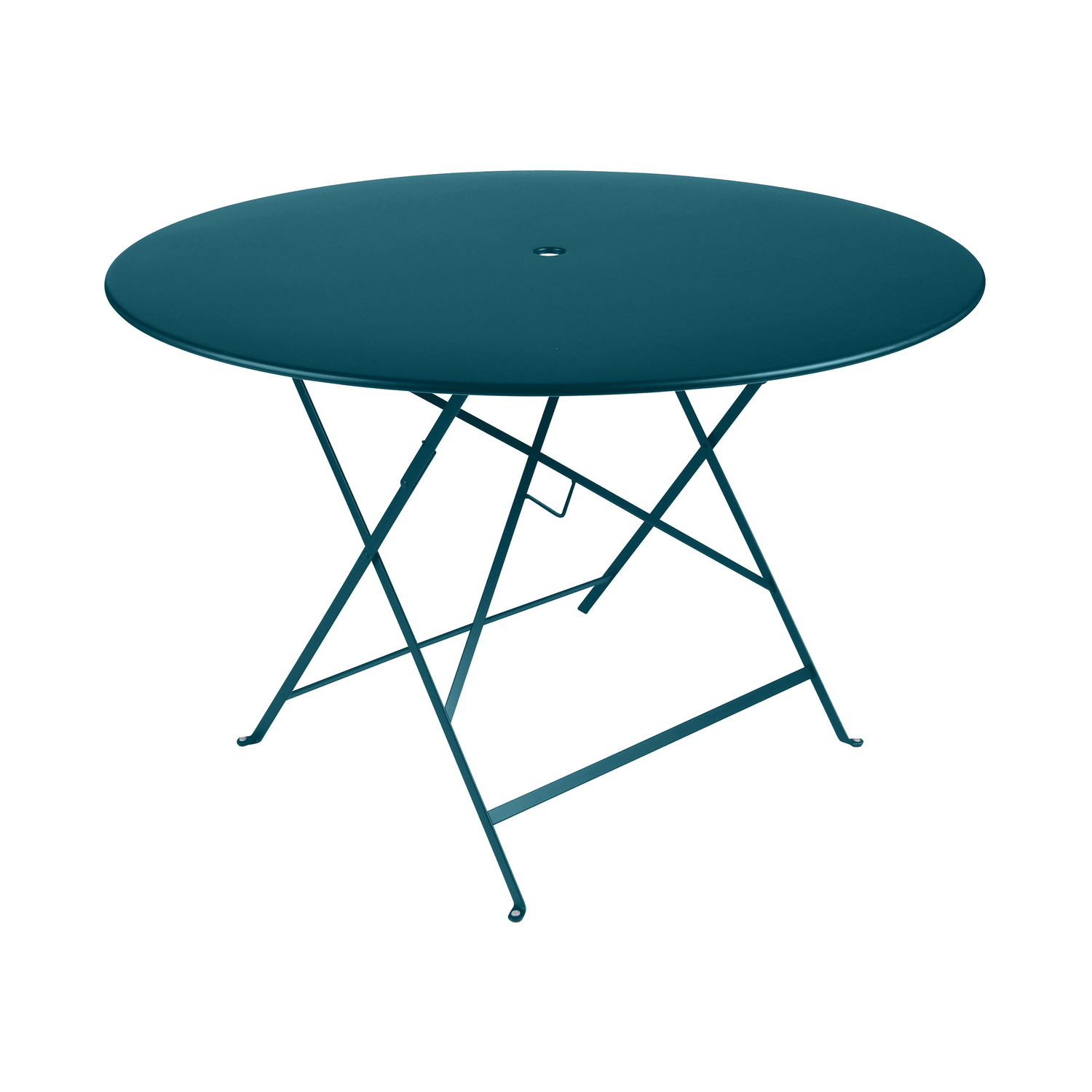 Fermob Blue - Round Table Bistro - Lacquered Steel - Designer Frédéric Sofia