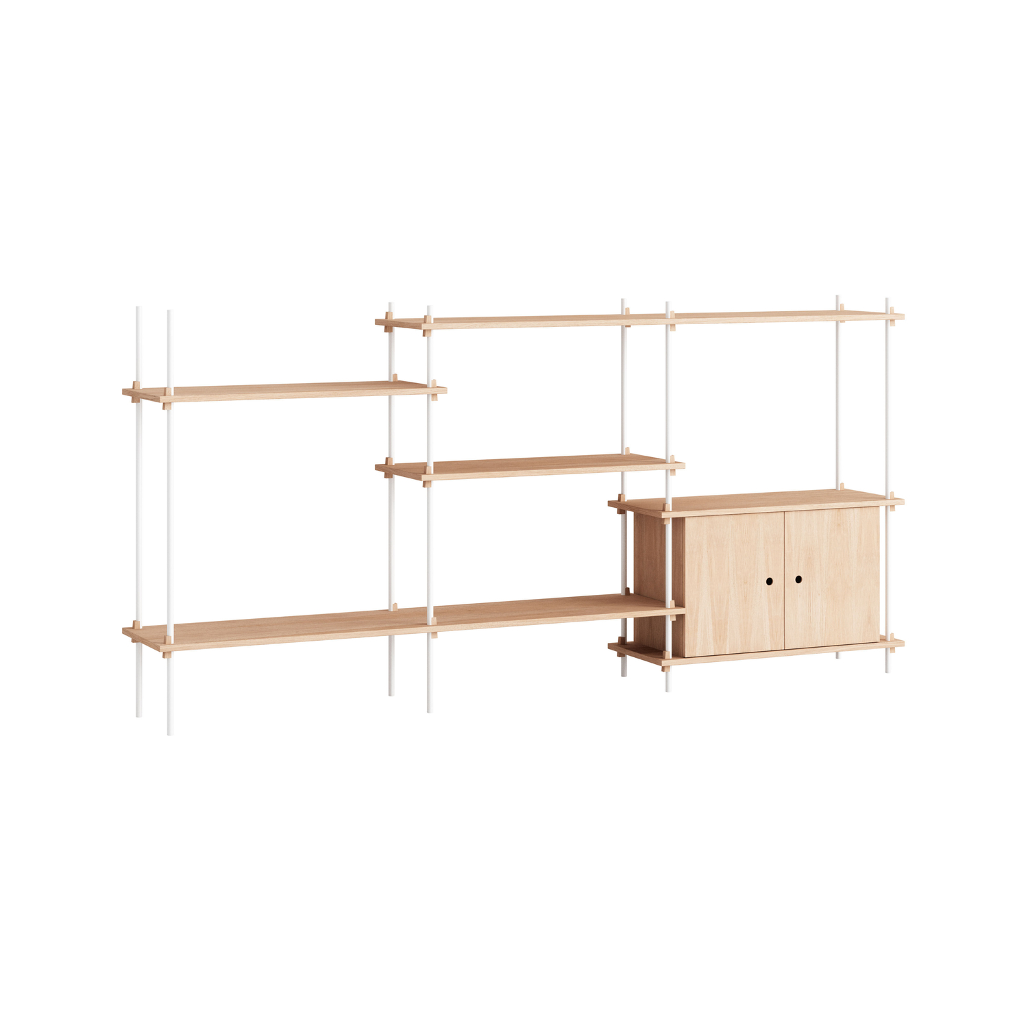 Moebe - Shelf Shelving System - Natural Wood - Oak Veneer Mdf