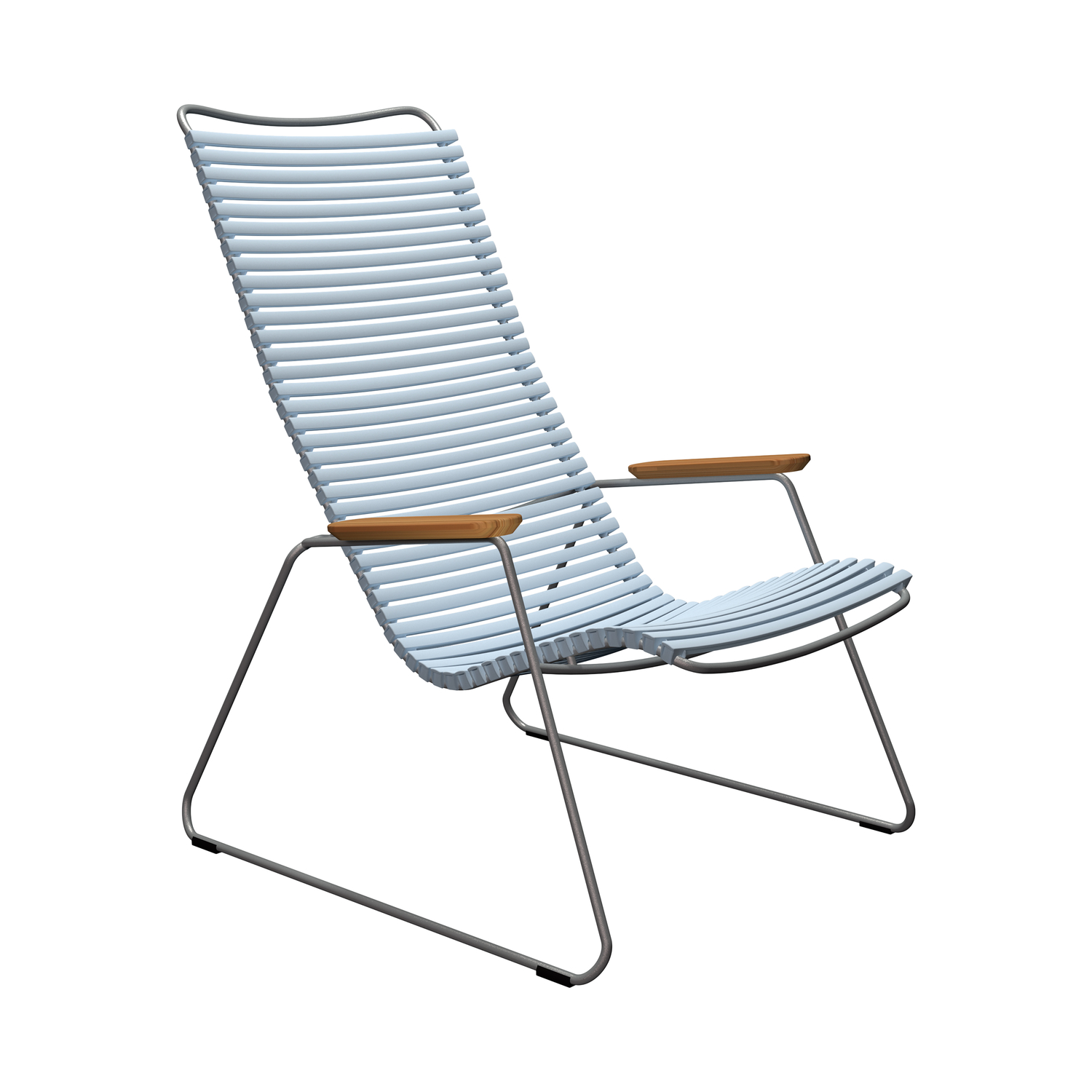 Houe Blue - Low Armchair Click - Powder Coated Steel - Designer Henrik Pedersen