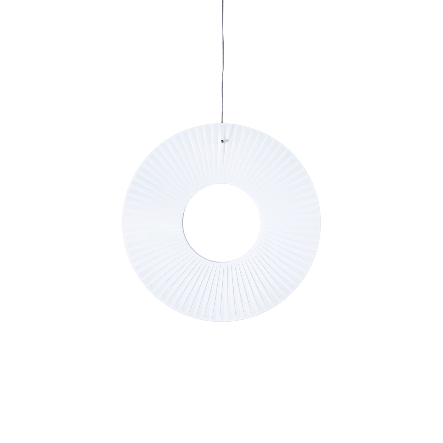 Dix Heures Dix - Suspension Iris - Blanc - Tissu acrylique plissé - Designer Fabrice Berrux