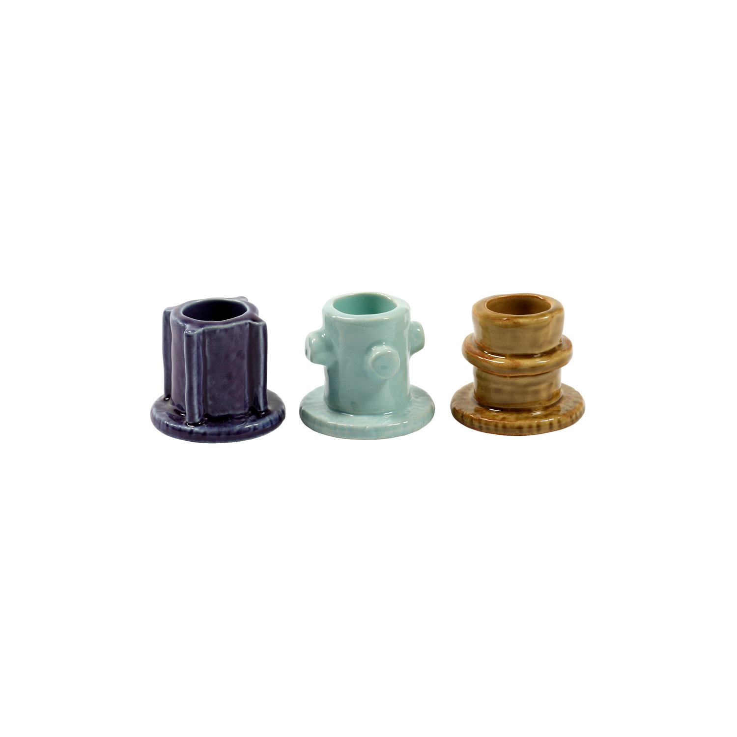 Serax Light - Set Of 3 - H 4.5 Cm Molly - Multicoloured - Enamelled Sandstone - Designer Marie Michielssen