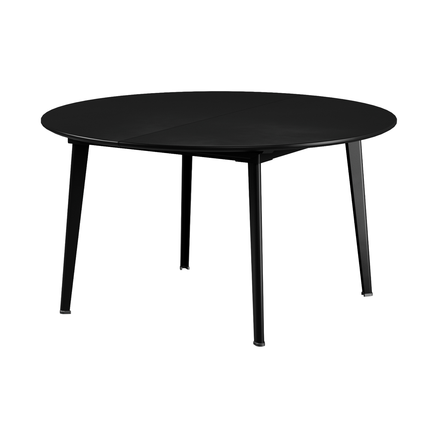 Emu Black - Round Table Plus4 - Varnished Steel - Designer Studio