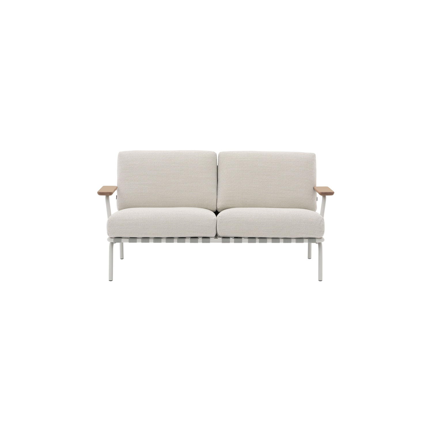 Muuto - Gepolstertes Gartensofa Settle - Weiß - Polyester-Gurtband - Designer Anderssen & Voll