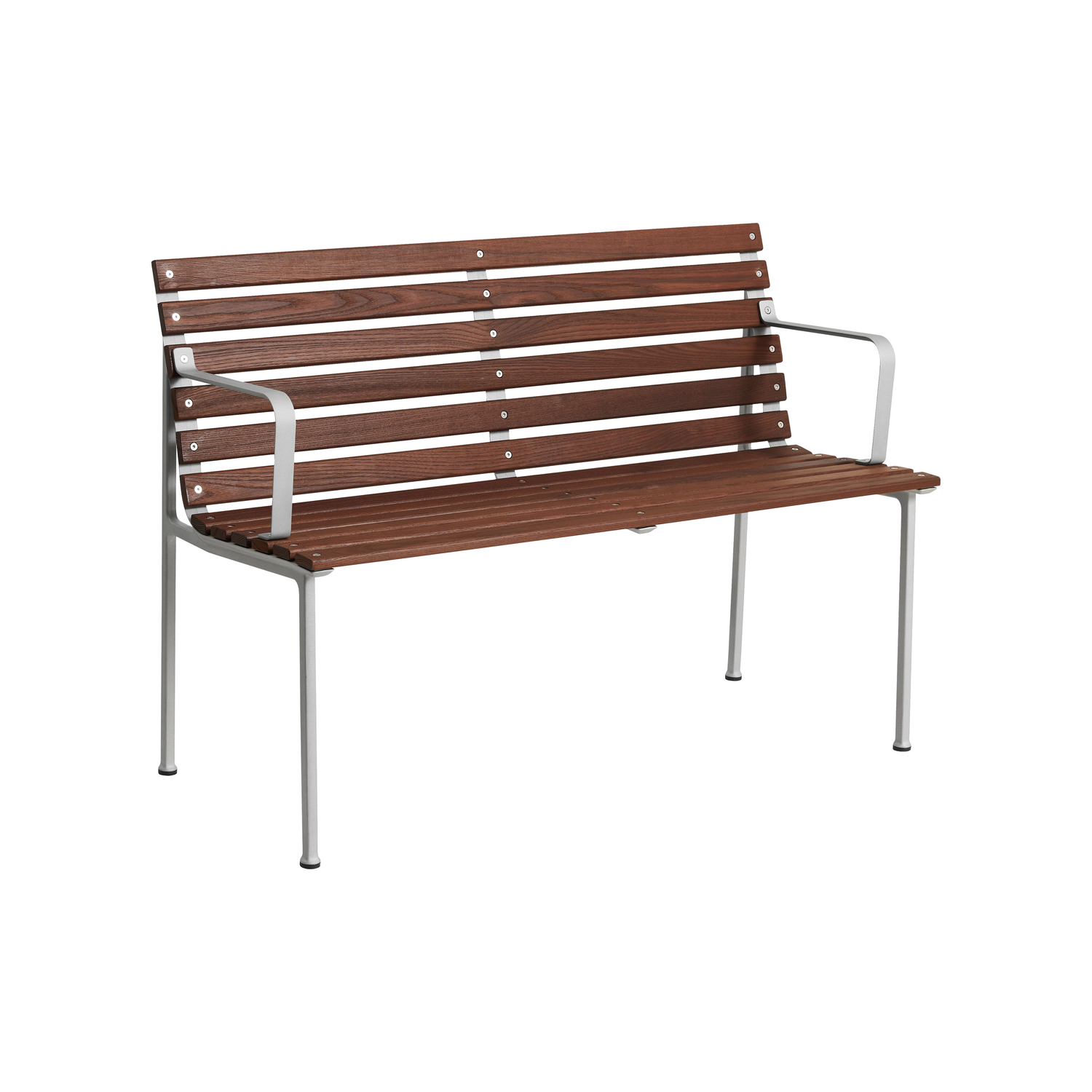 Hay Brown - Bench With Backrest Traverse - Thermo-Treated Solid Ash Wood - Designer Erwan Bouroullec