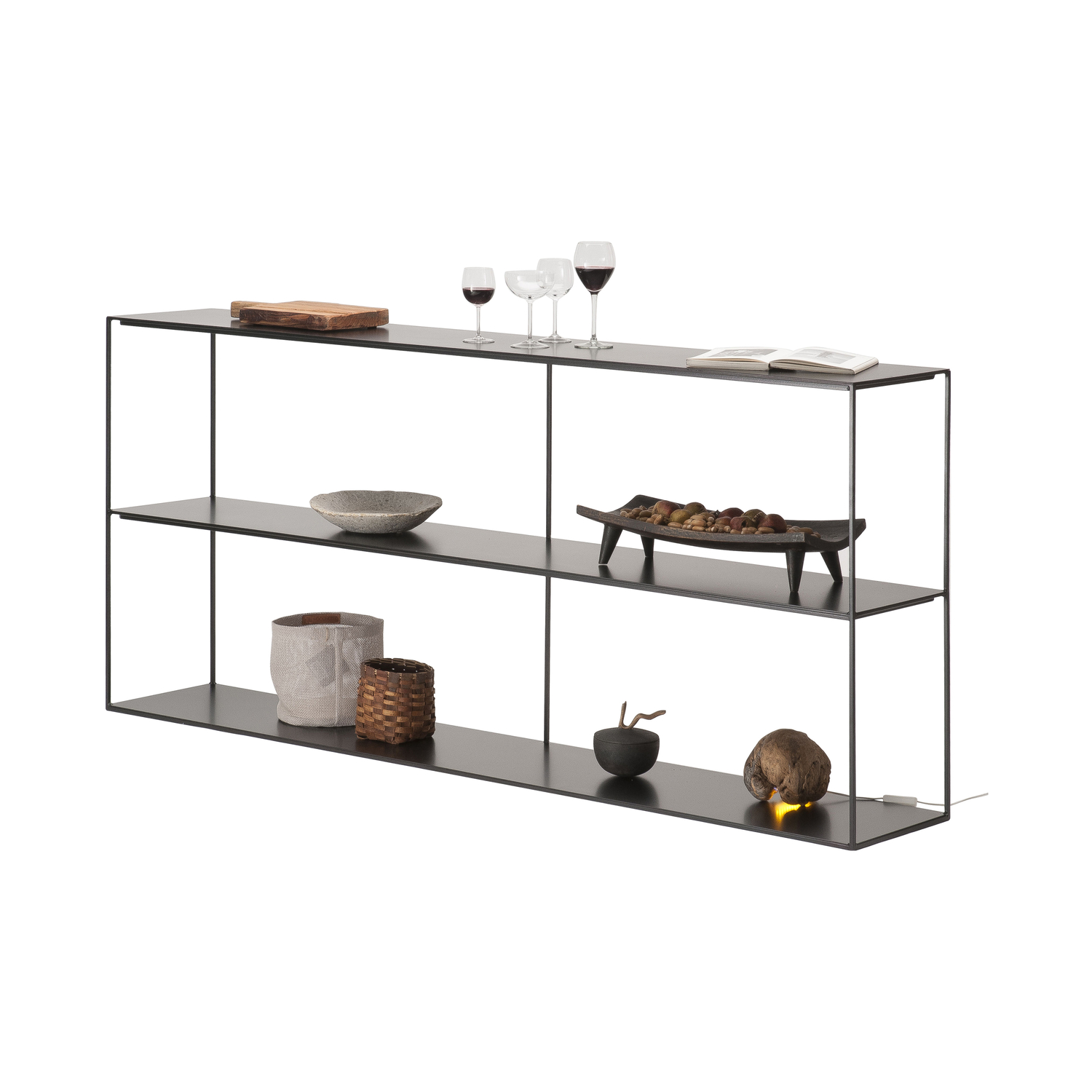 Zeus Nero - Libreria Etagères Slim Irony - Acciaio - Designer Maurizio Peregalli