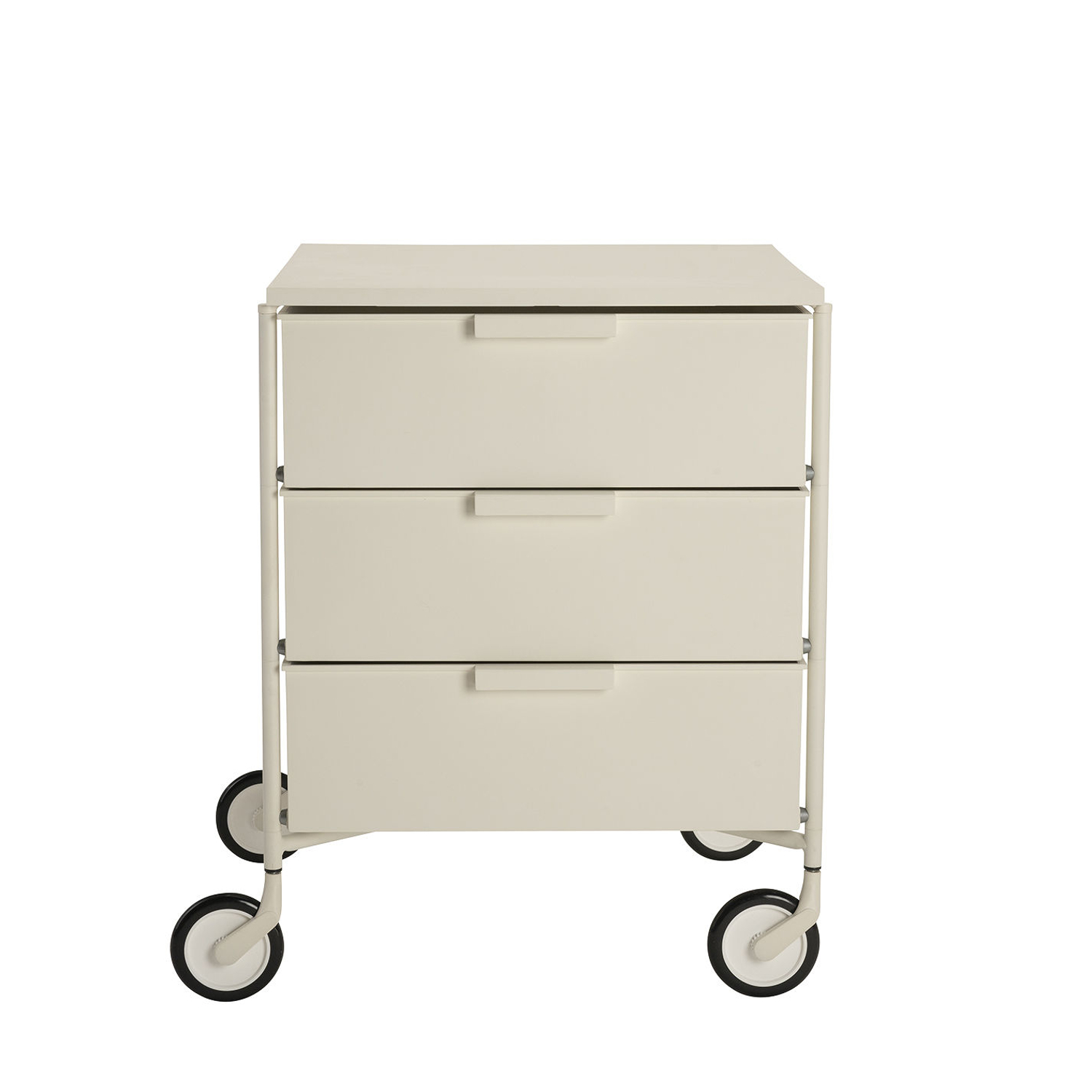 Kartell White - Mobile Container Mobil - Recycled Thermoplastic Technopolymer - Designer Antonio Citterio