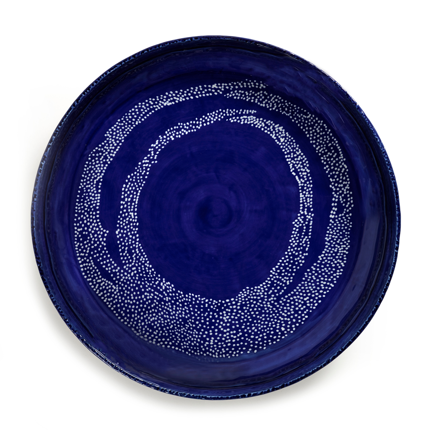 Serax - Servierplatte Feast - Blau - Emaillierter Sandstein - Designer Ivo Bisignano