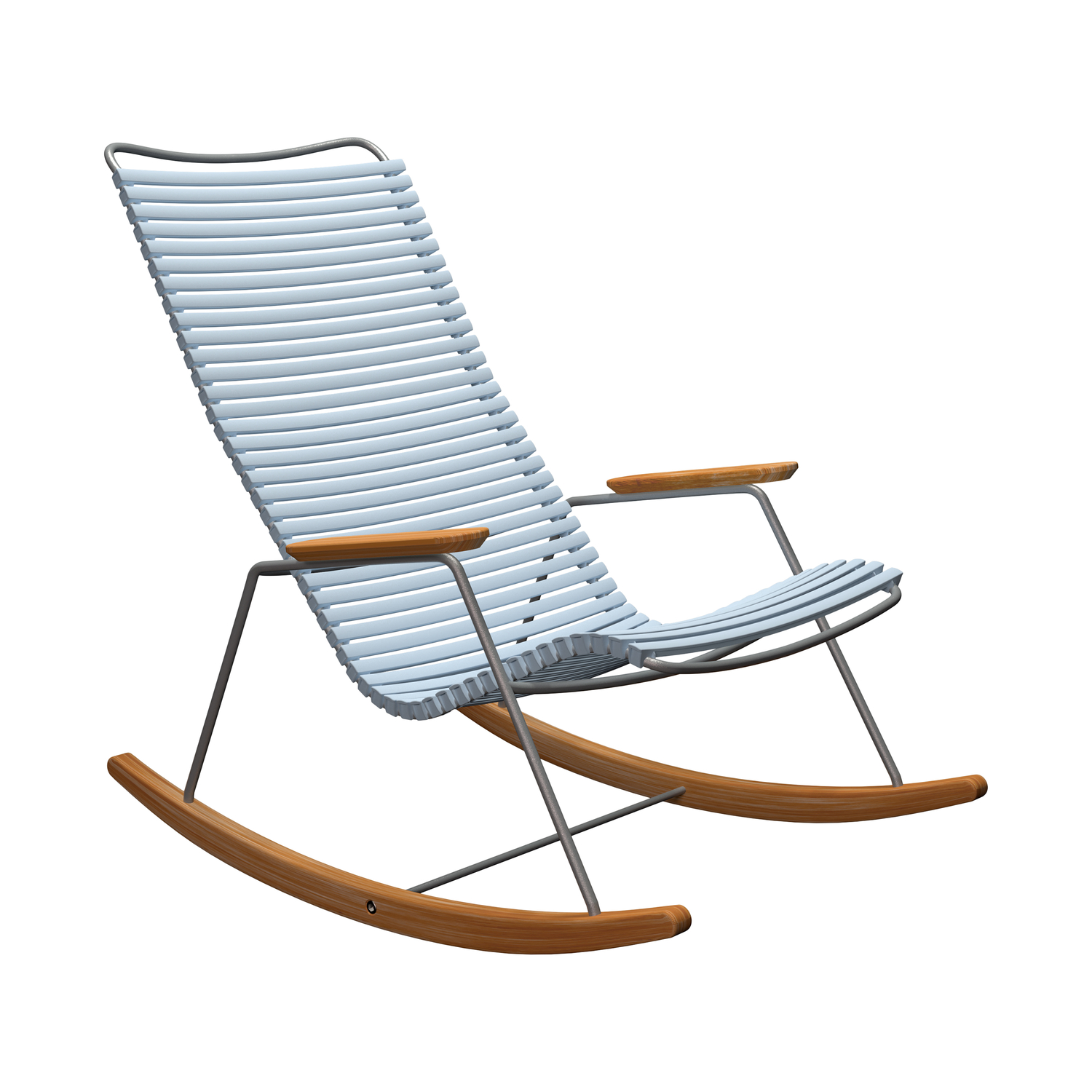 Houe Blue - Rocking Chair Click - Powder Coated Steel - Designer Henrik Pedersen