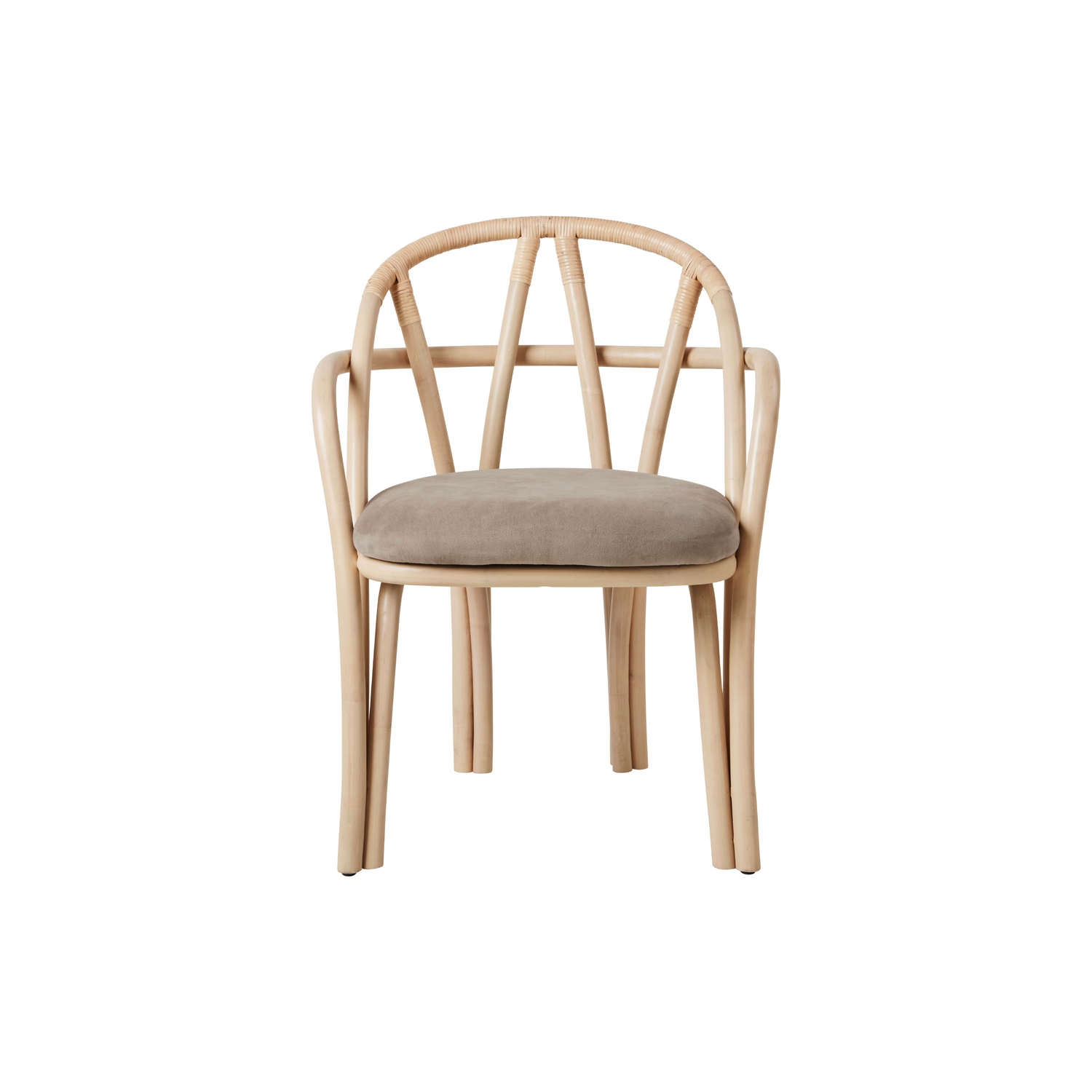 Gubi - Armchair Bistra - Natural wood - Rattan - Designer Michele de Lucchi