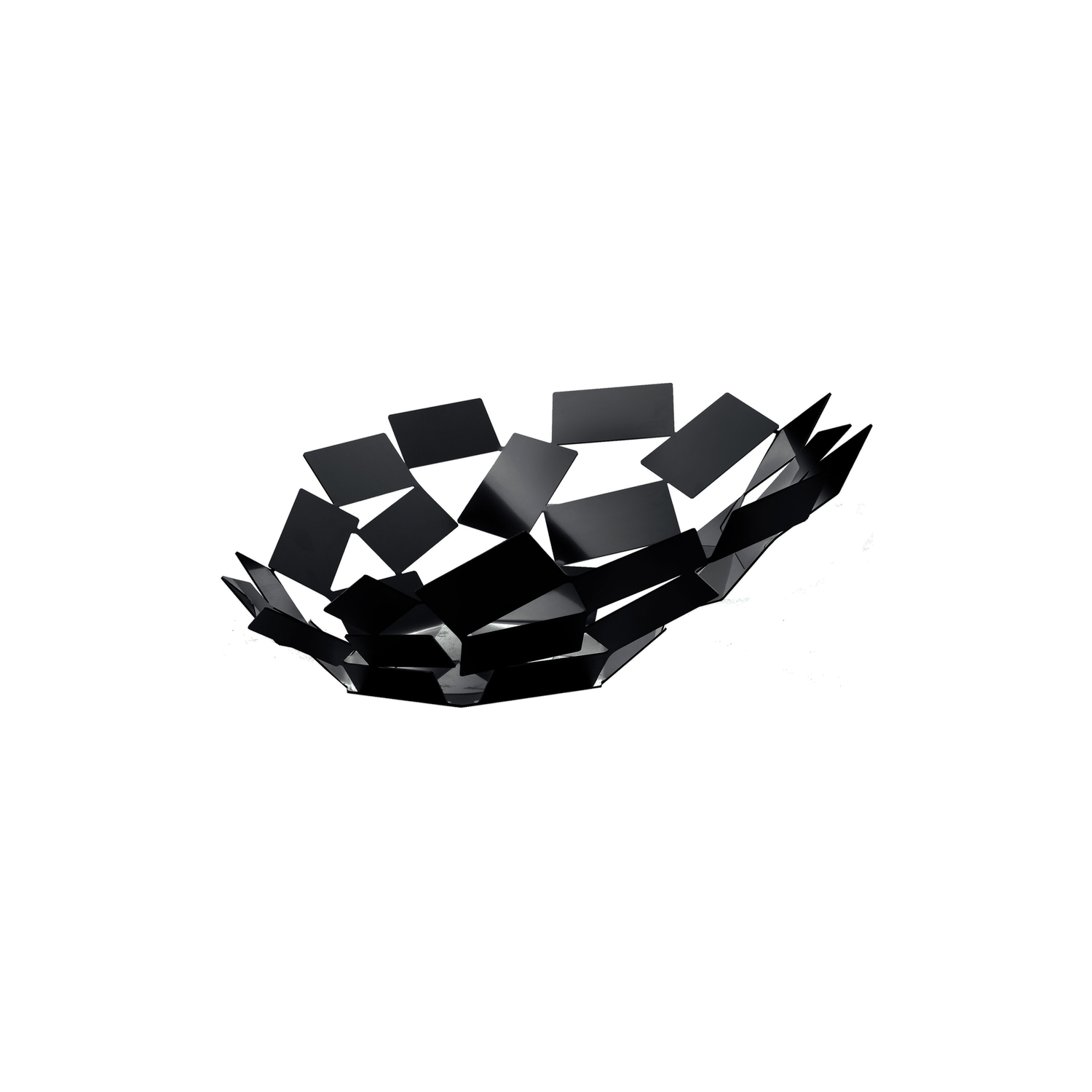 Alessi - Centre de table La Stanza dello Scirocco - Noir - Acier inoxydable - Designer Mario Trimarchi