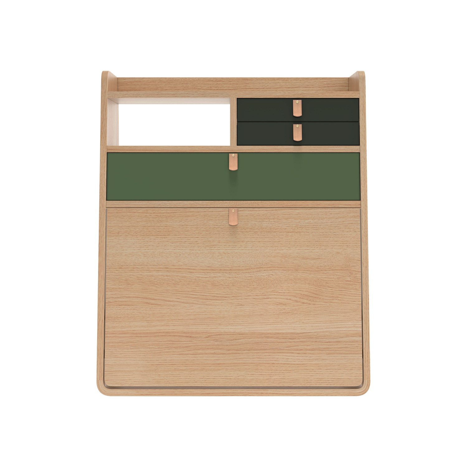 Hartô Green - Wall Desk Gaston - Mdf Veneer Oak - Designer Florence Watine