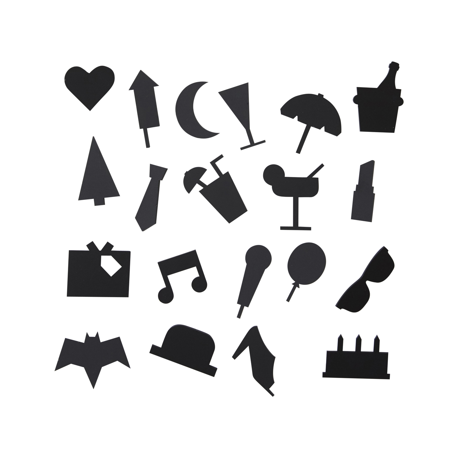 Design Letters Black - Set Panneau Perforé - Polymethyl Methacrylate