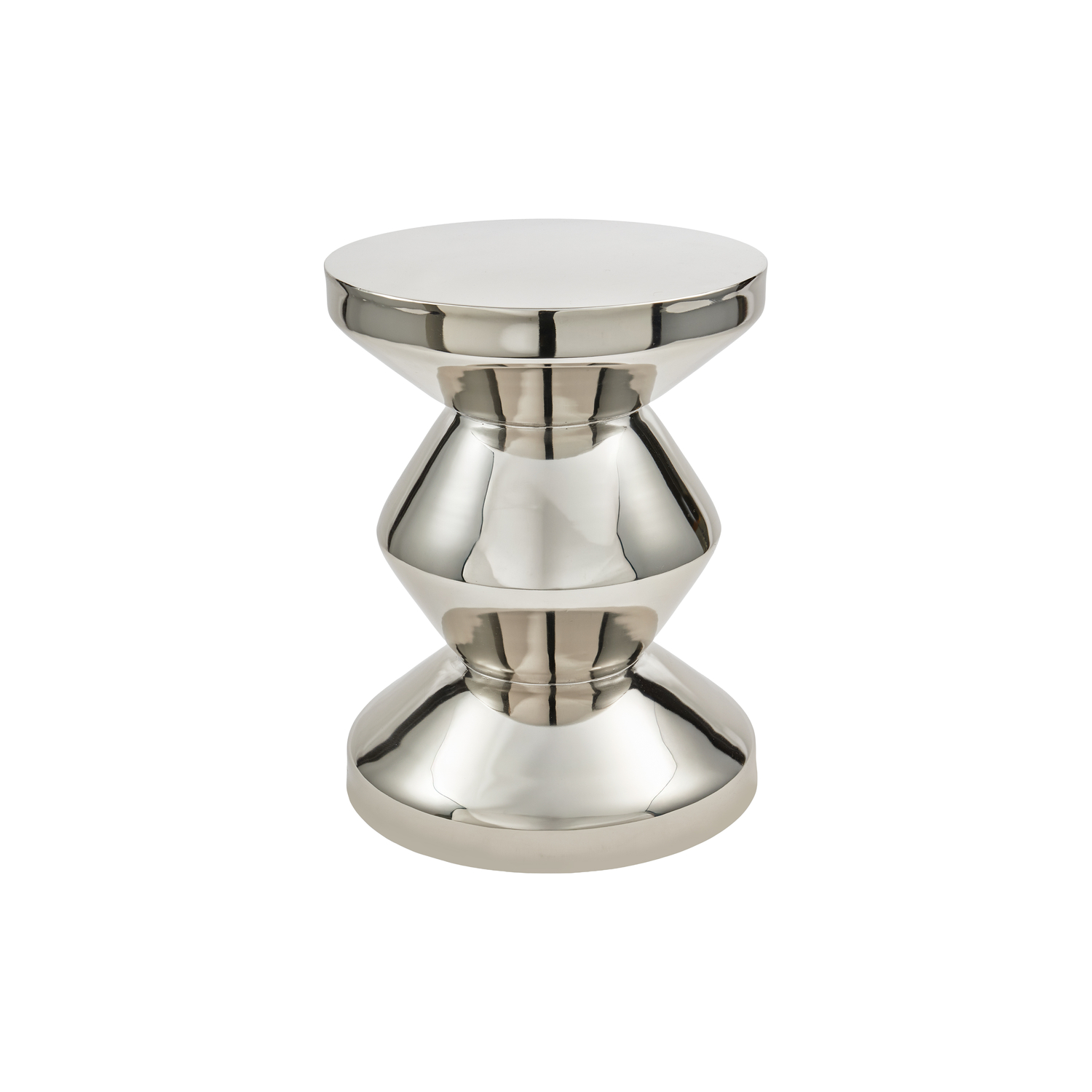 Pols Potten Silver - Stool Zig Zag - Metal