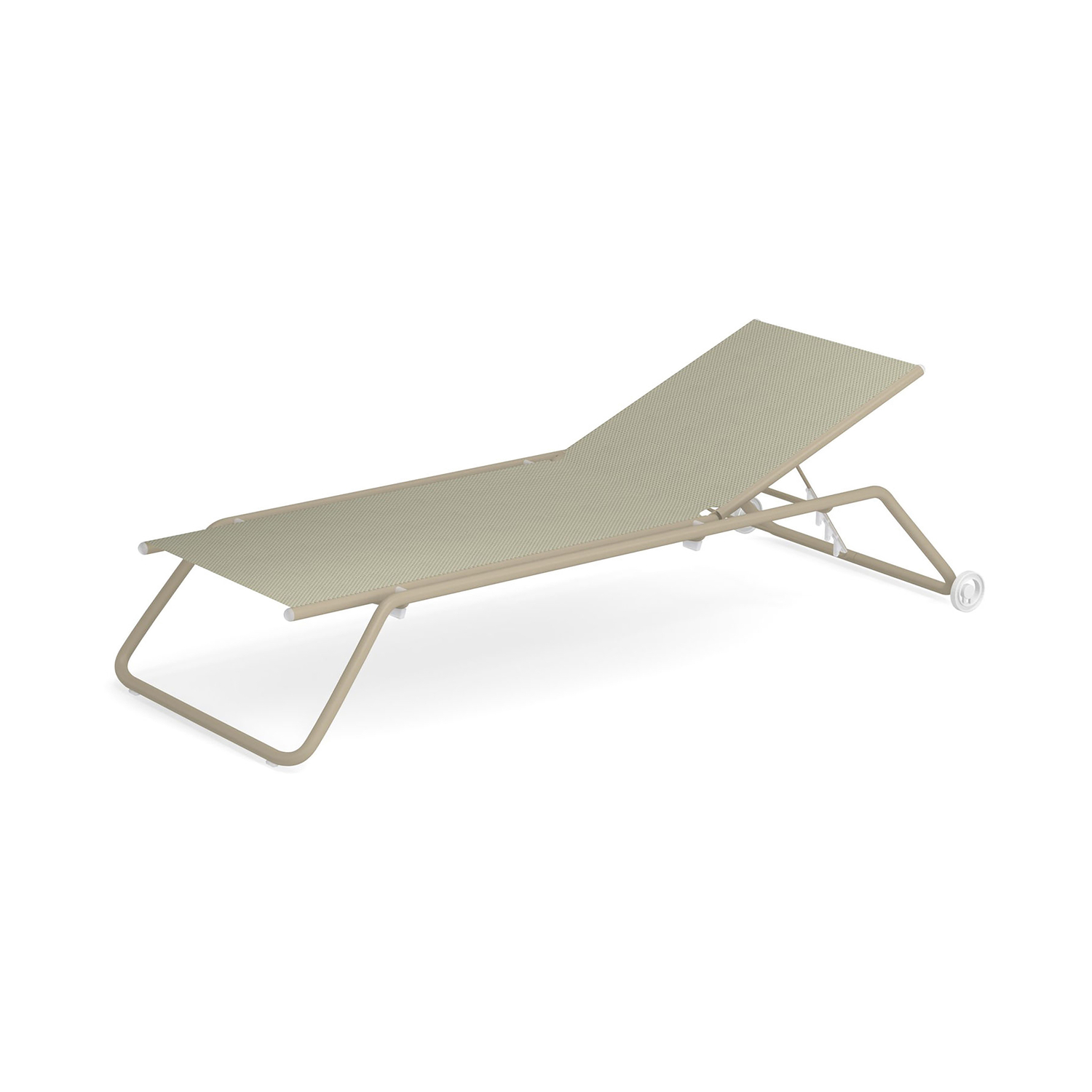 Emu - Transat inclinable à roulettes Snooze - Beige - Tissu technique - Designer Marco Marin