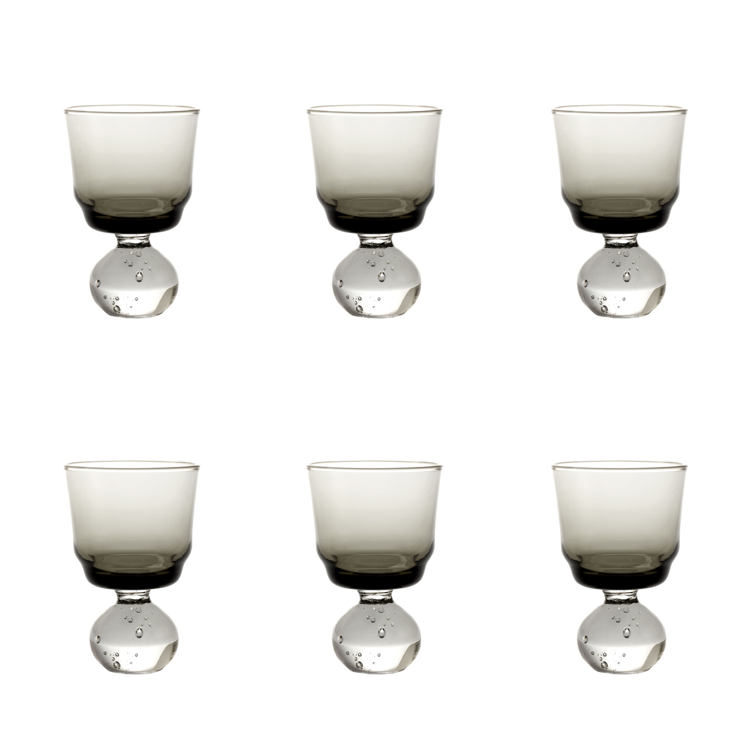 Serax Grey - Wine Glass Eternal Snow - Blown Glass - Designer Bela Silva