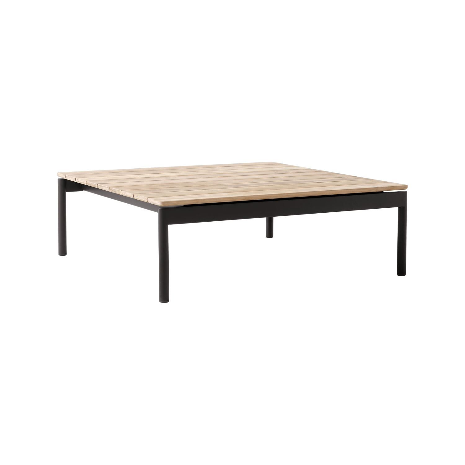 Tradition Silver/Gray &Tradition - Coffee Table Ville - Natural Wood - Powder Coated Steel - Designer Anderssen & Voll