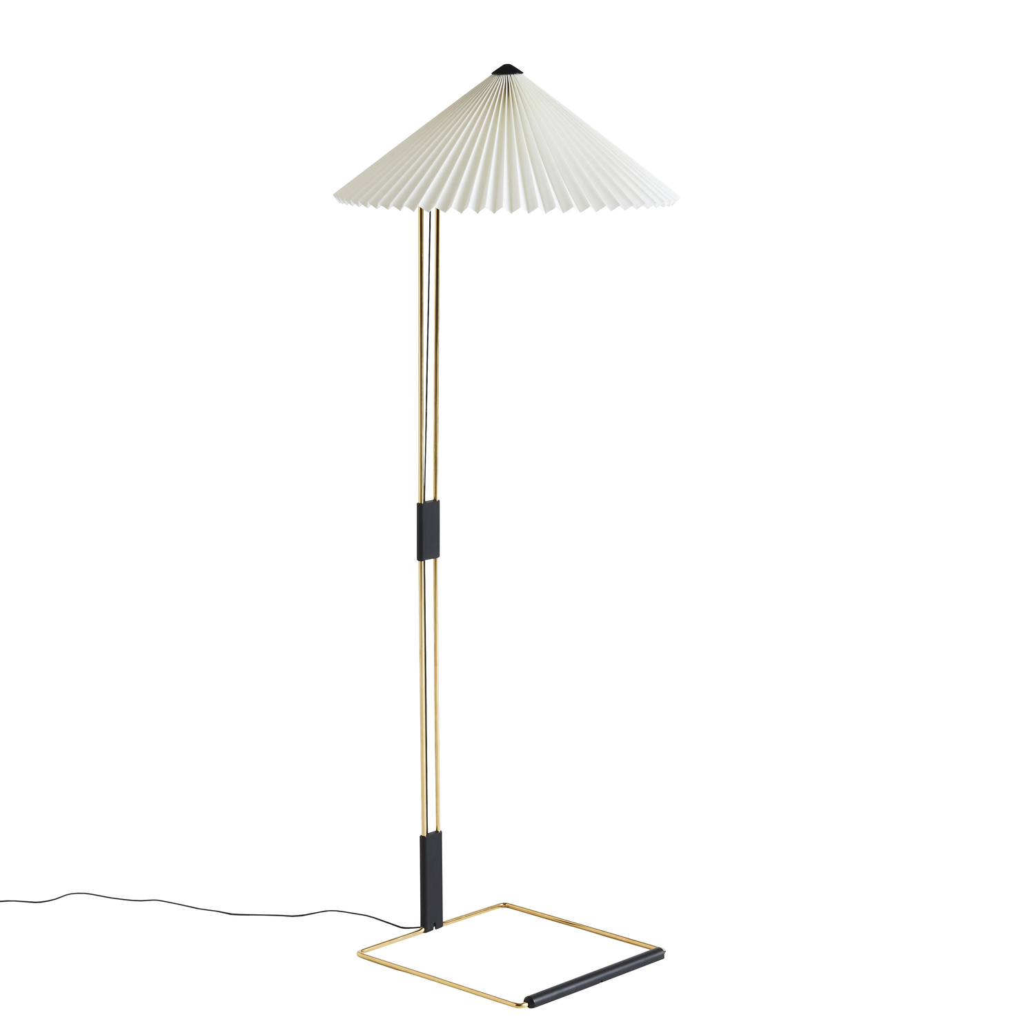 Hay White - Floor Lamp Matin - Brass Plated Steel - Designer Inga Sempé