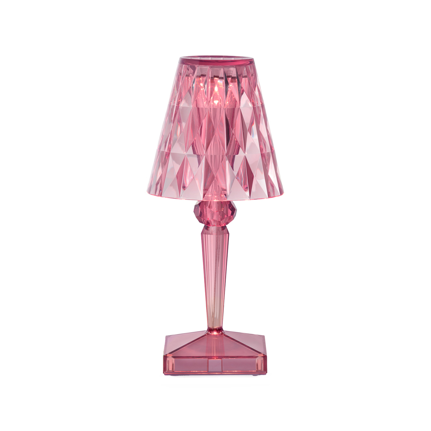 Kartell Pink - Wireless Rechargeable Outdoor Lamp Battery - Recycled Pmma - Designer Ferruccio Laviani