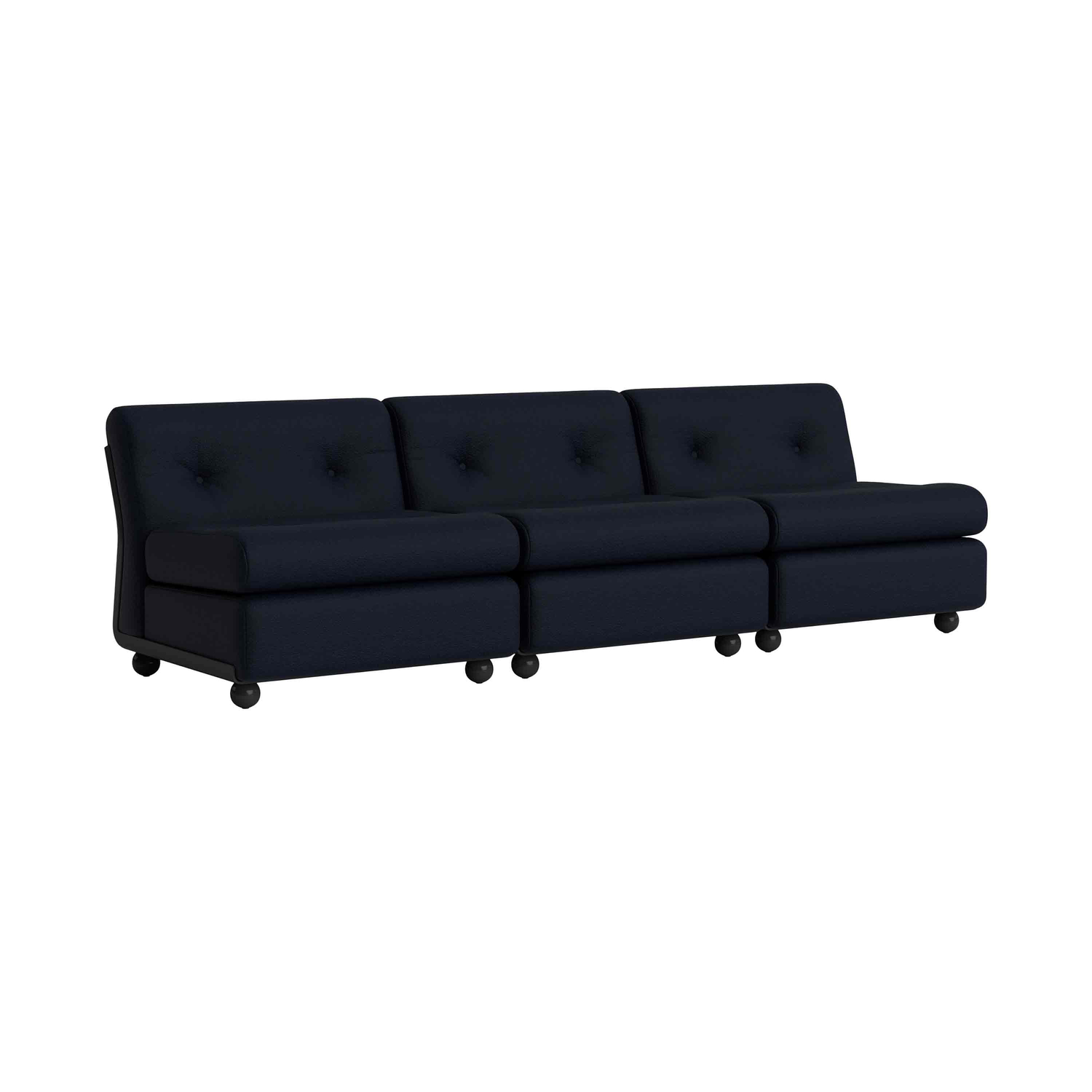 Hay - Sofa 3 Sitzer und mehr Amanta - Schwarz - Recyceltes ABS - Designer Mario Bellini