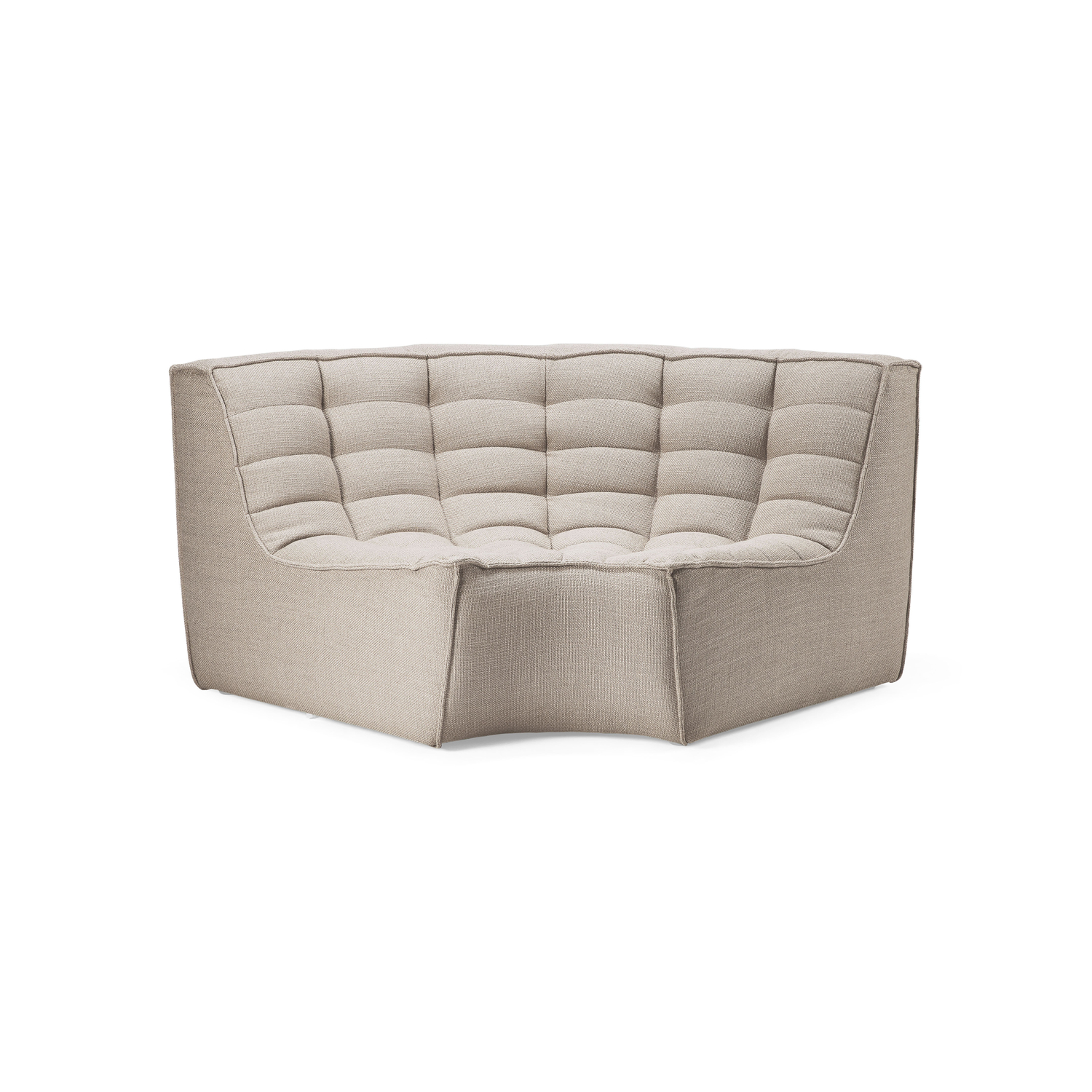 Ethnicraft - Canapé 2 places N701 - Beige - Mousse PU haute densité - Designer Jacques Deneef