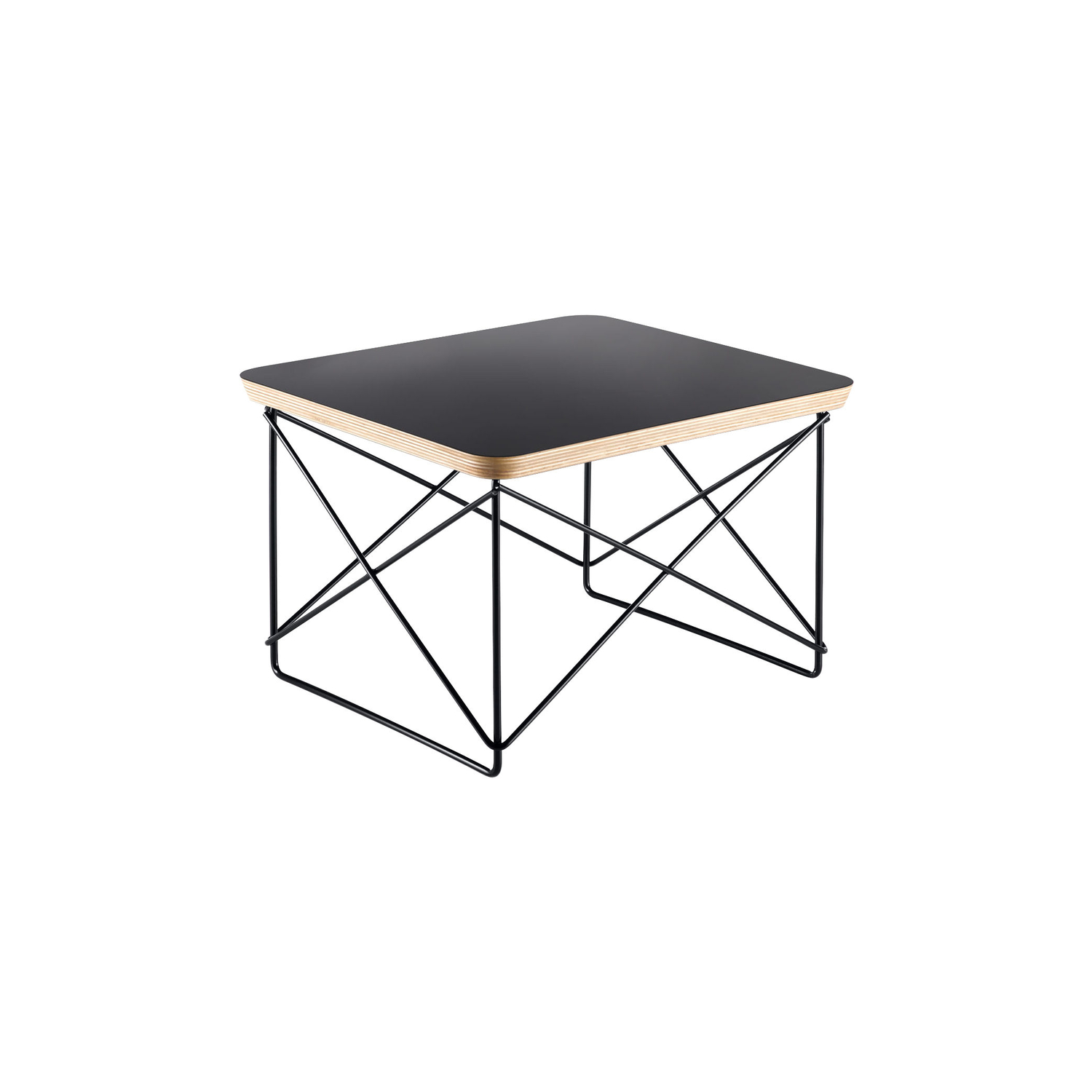 Vitra Black - End Table Occasional Table Ltr - Hpl Laminate - Designer Charles & Ray Eames