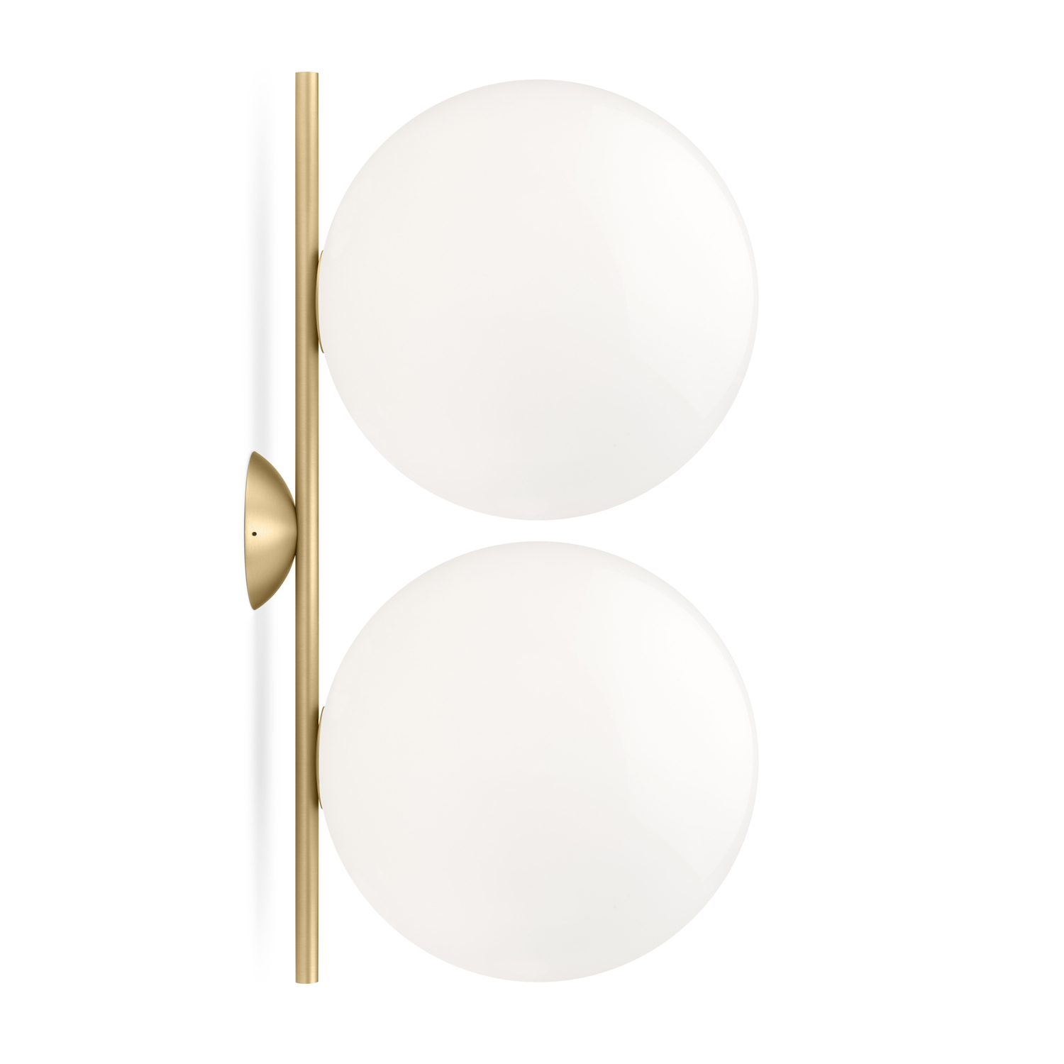 Flos Bianco/Oro - Plafoniera Ic - Metallo - Acciaio Con Finitura In Ottone - Designer Michael Anastassiades