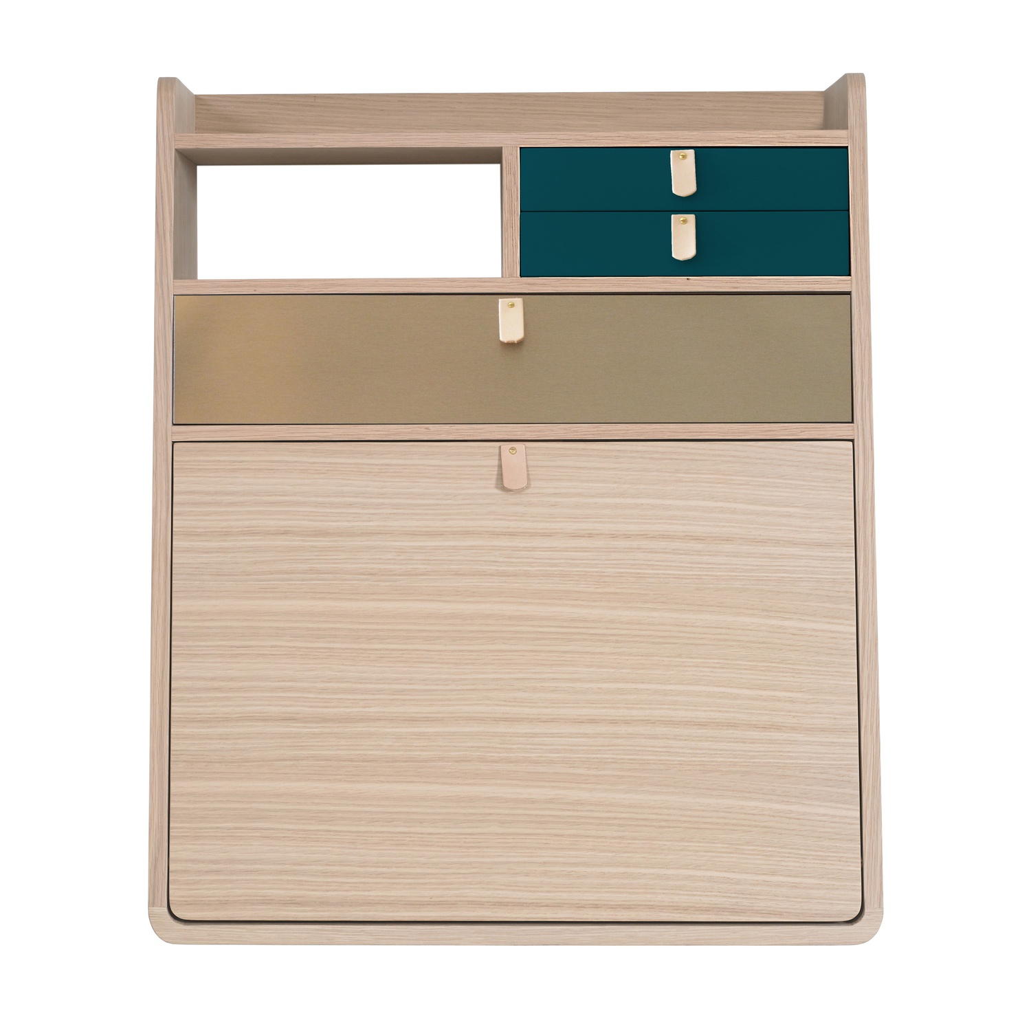 Hartô - Wall Desk Gaston - Natural Wood - Mdf Veneer Oak - Designer Florence Watine