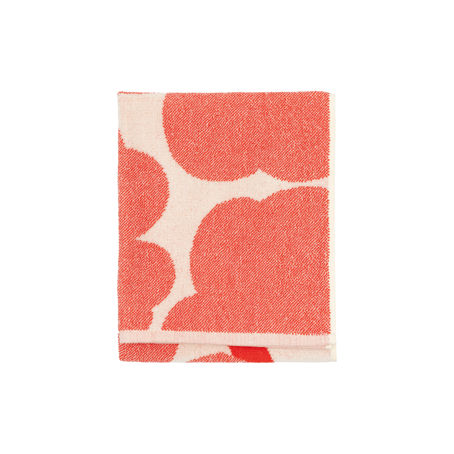 Marimekko Orange - Hand Towel Unikko - Cotton - Designer Maija Isola