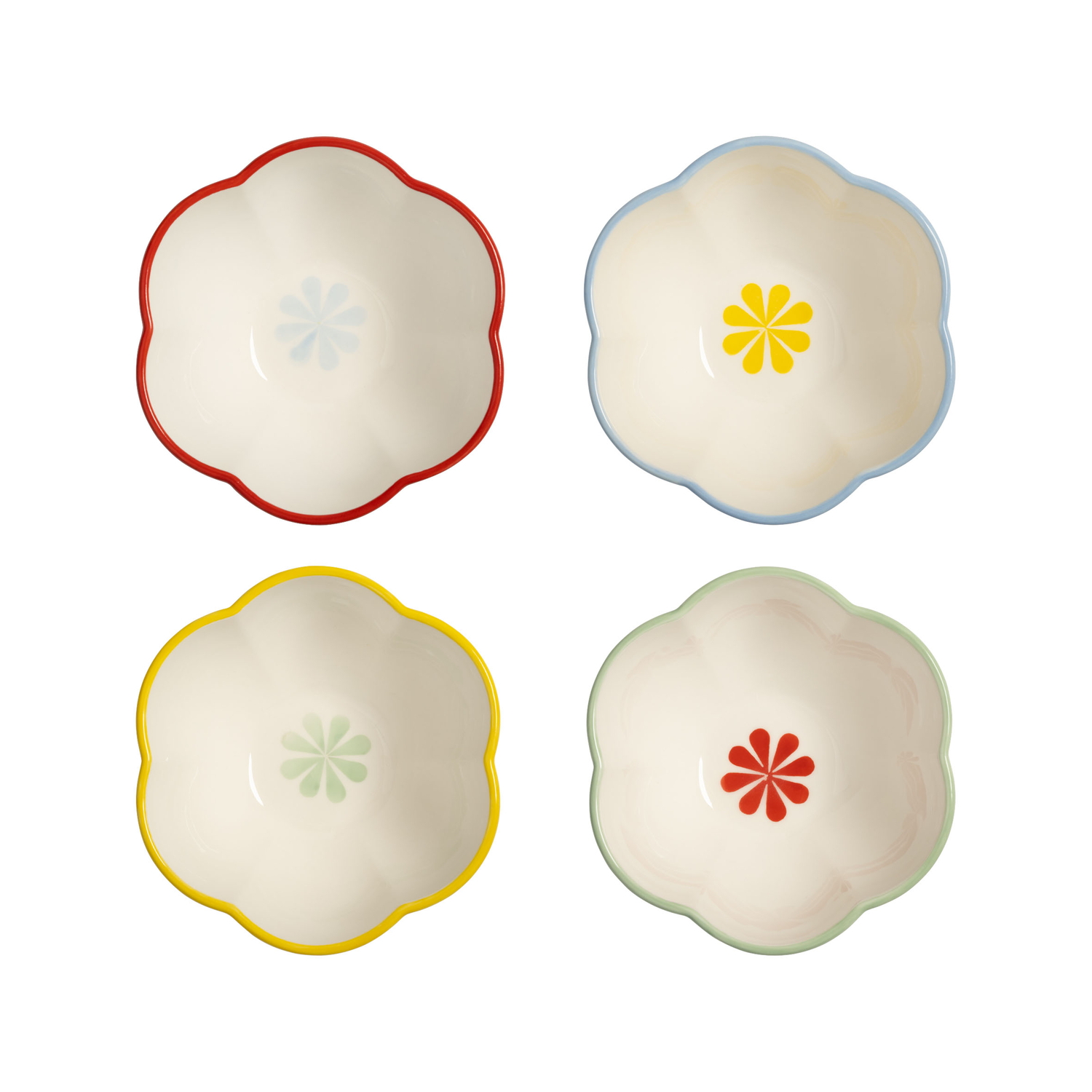 Klevering & - Set Of 4 - Ø 12.5 X H 6 Cm Folk - Multicoloured - China