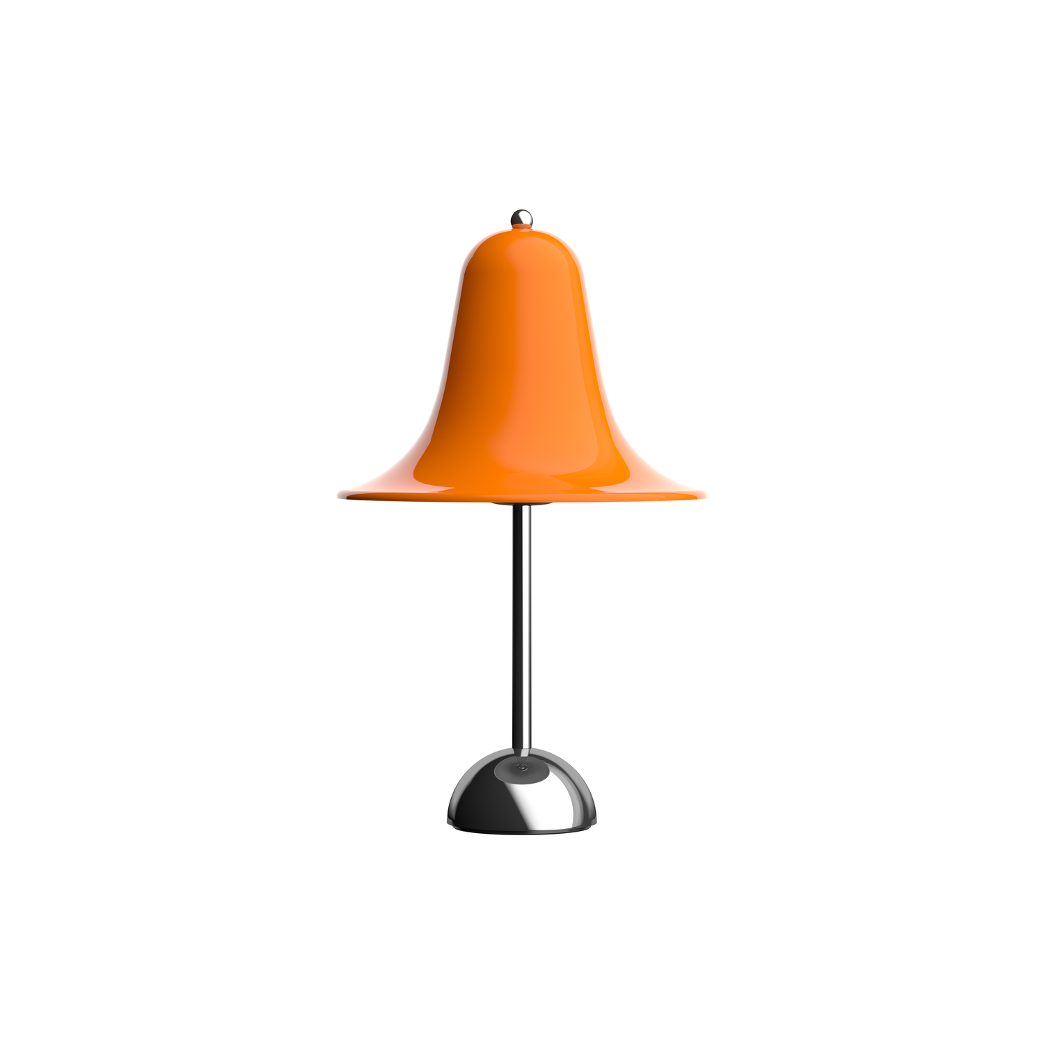 Verpan Orange - Table Lamp Pantop - Chromed Metal - Designer Verner Panton