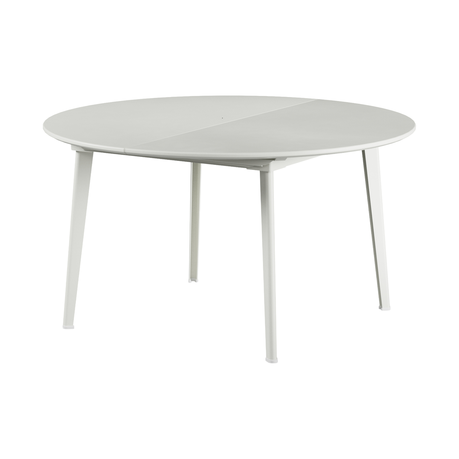 Emu White - Round Table Plus4 - Varnished Steel - Designer Studio