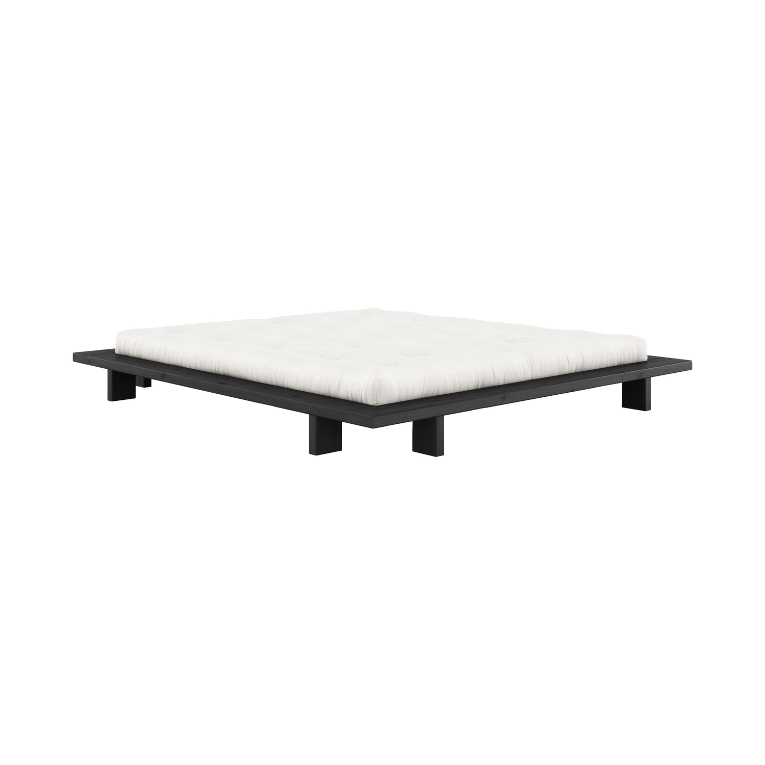 KARUP - Letto matrimoniale Japan - Nero - Pino massello laccato certificato FSC