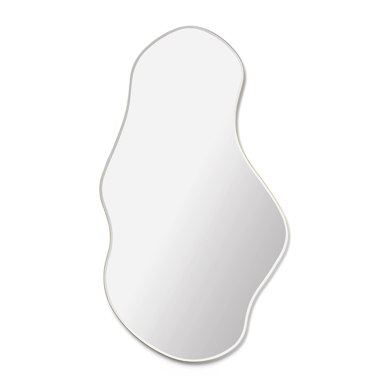 Ferm Living Black/Gold - Wall Mirror Pond - Metal - Zinc Plated Brass - Designer Trine Andersen