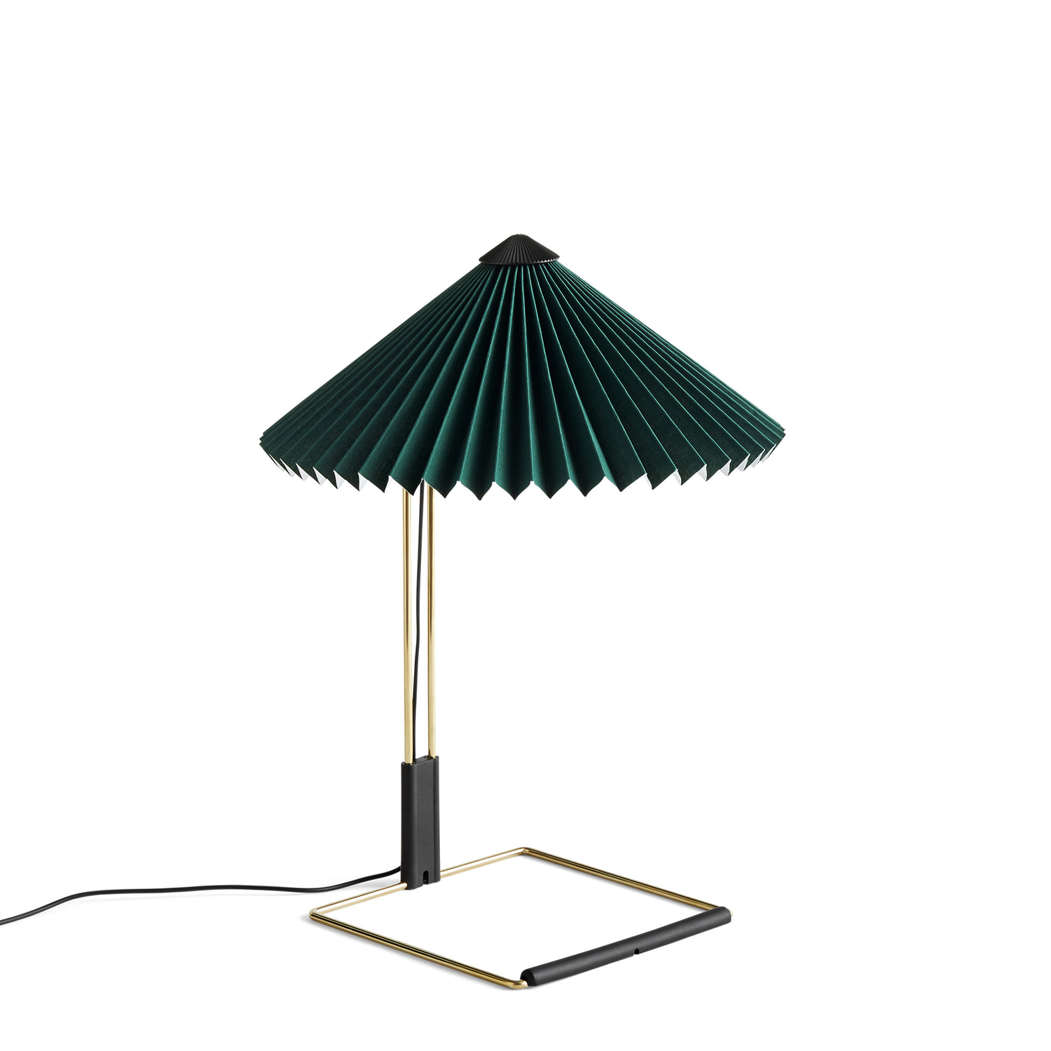 Hay - Lampe de table Matin - Vert - Coton plissé - Designer Inga Sempé