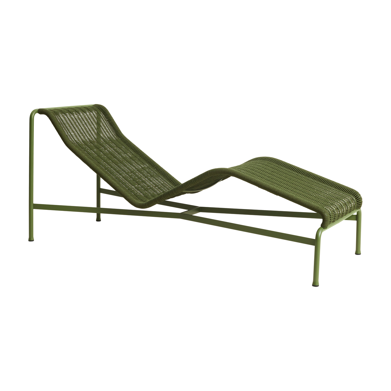 Hay Green - Fixed Deckchair Palissade Cord - Rope In Recycled Polyester Fabric - Designer Ronan & Erwan Bouroullec