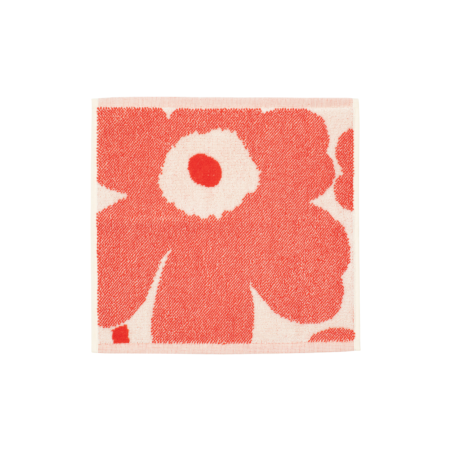 Marimekko Orange - Guest Towel Unikko - Cotton - Designer Maija Isola