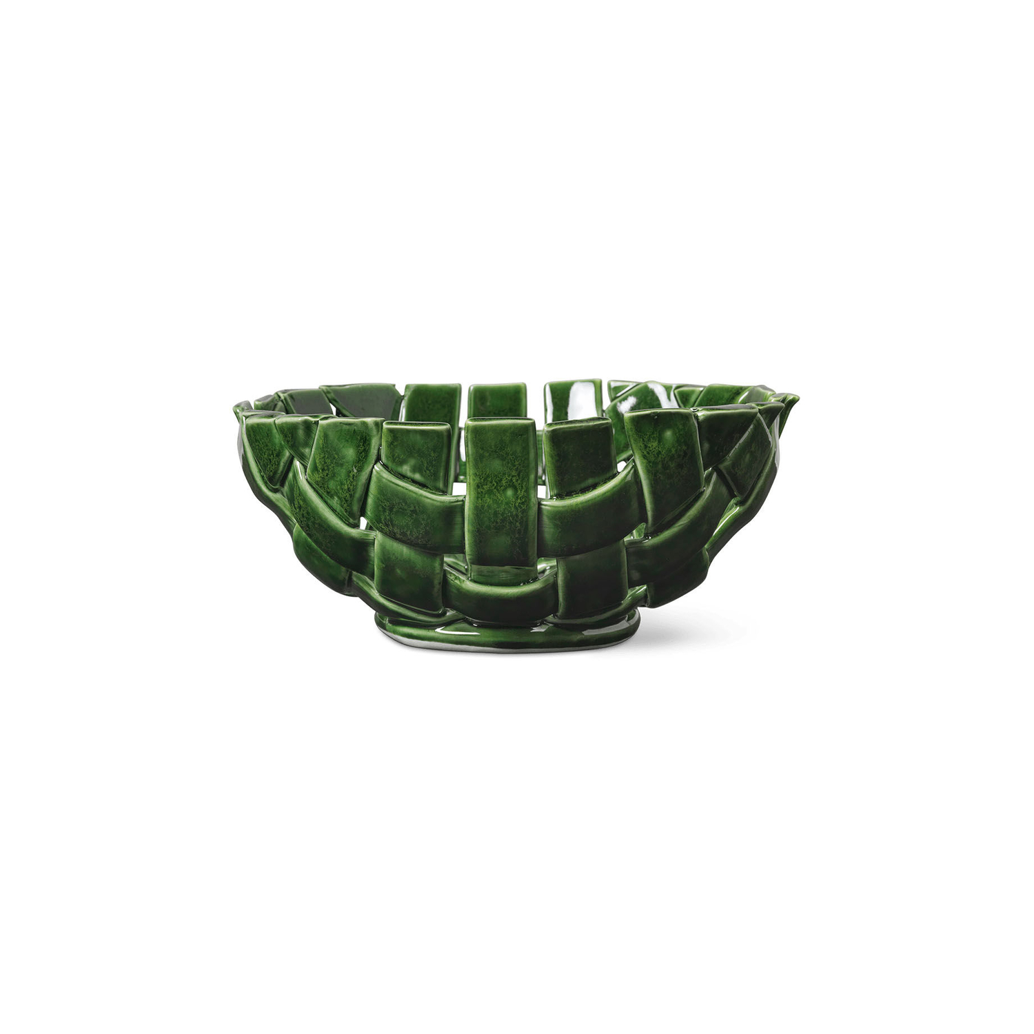 Ferm Living Green - Basket Plait - Glazed Ceramic - Designer Trine Andersen