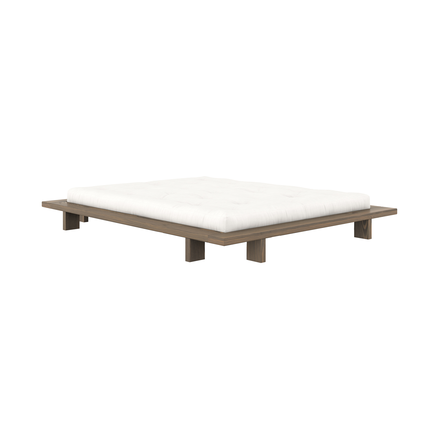 Karup Brown - Double Bed Japan - Fsc-Certified Lacquered Solid Pine