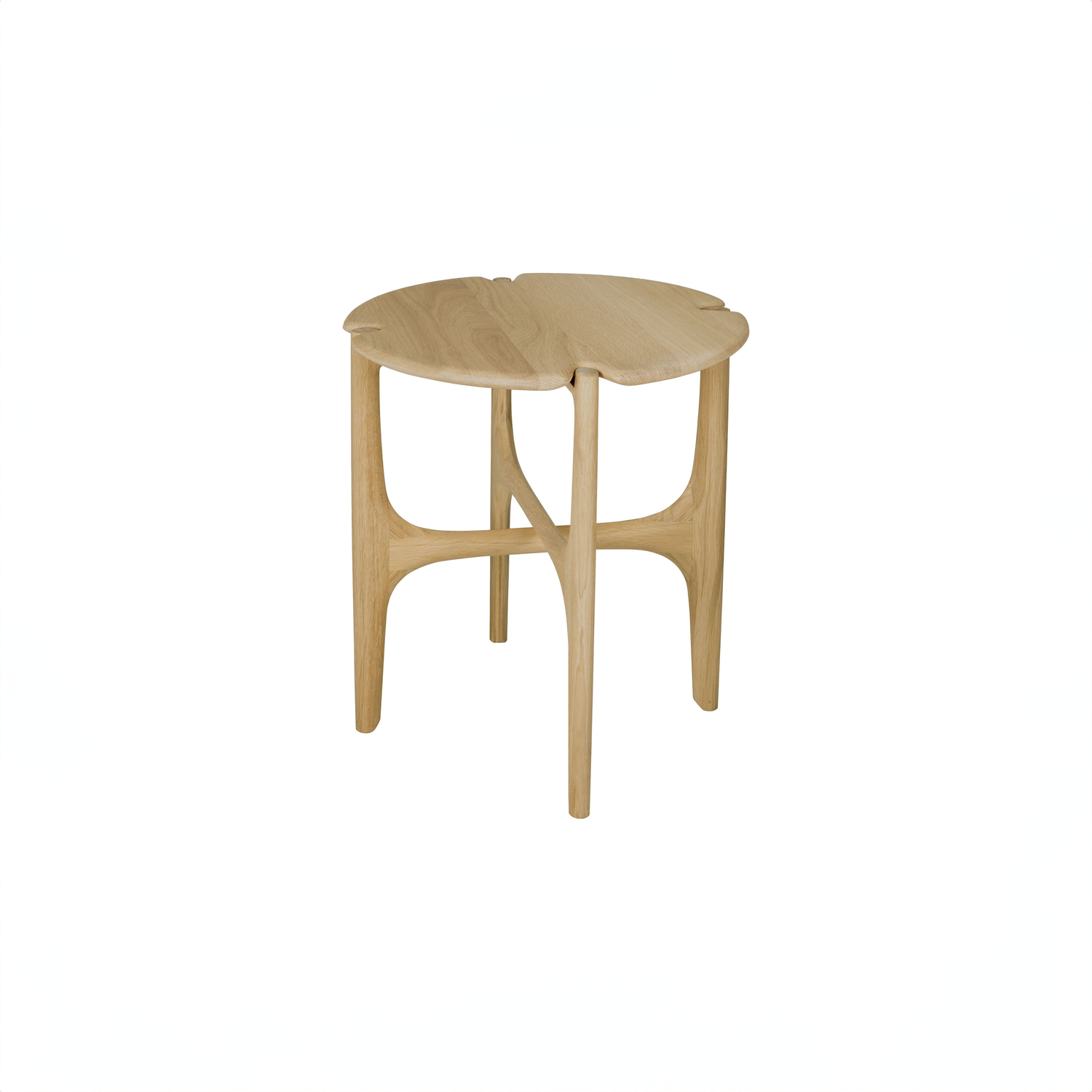 Ethnicraft - End Table Pi - Natural Wood - Solid Oak - Designer Alain Van Havre