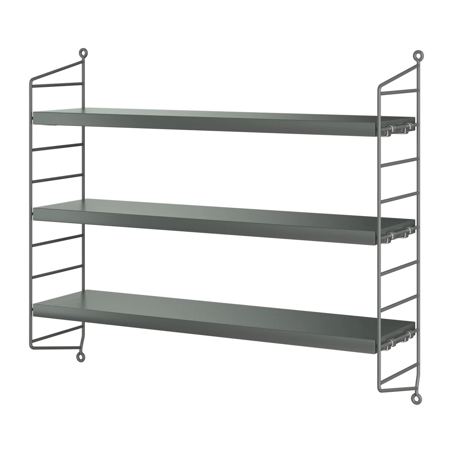 String Furniture Grey - Shelf String Pocket - Painted Mdf - Designer Nils Strinning