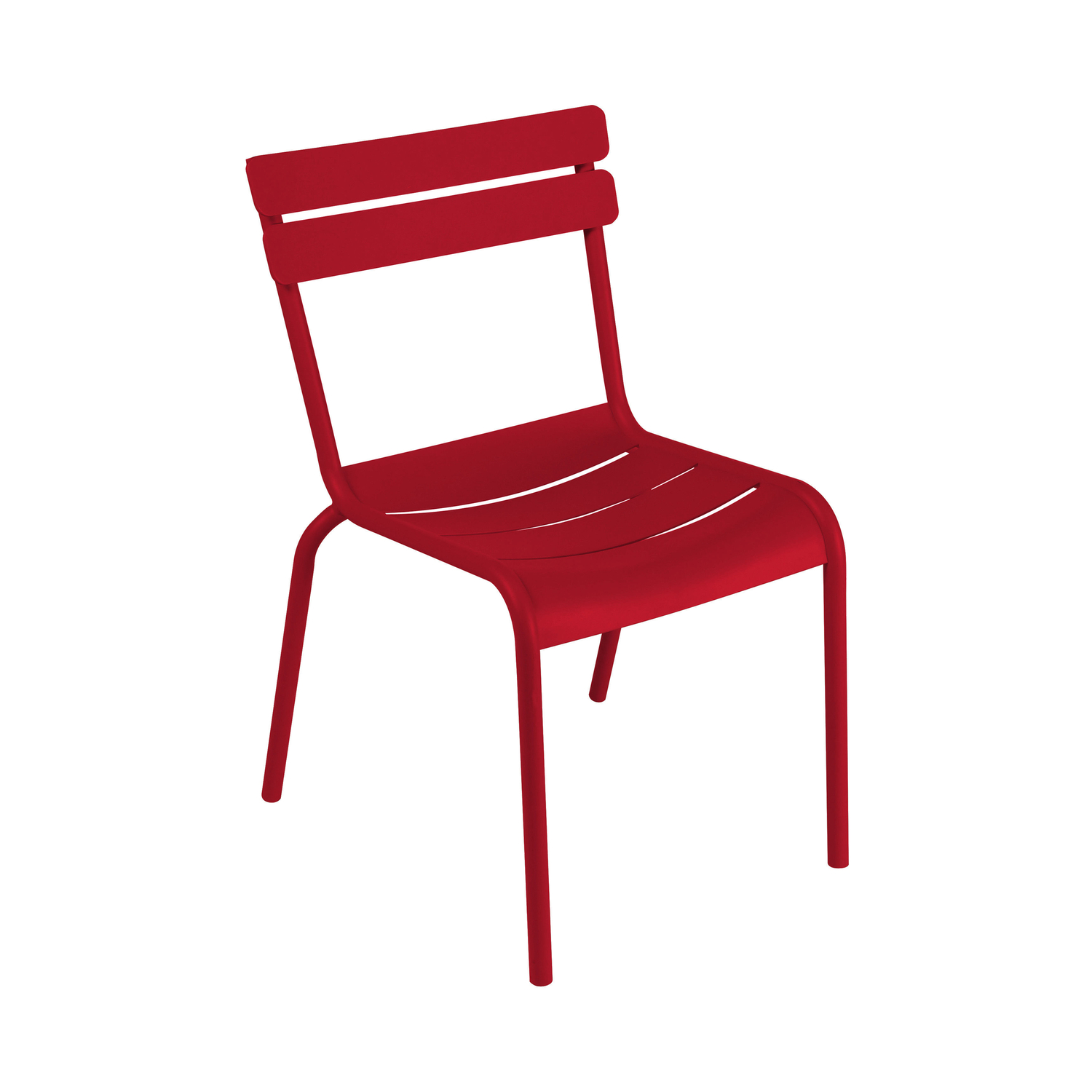 Fermob Red - Stacking Chair Luxembourg - Lacque Aluminium - Designer Frédéric Sofia
