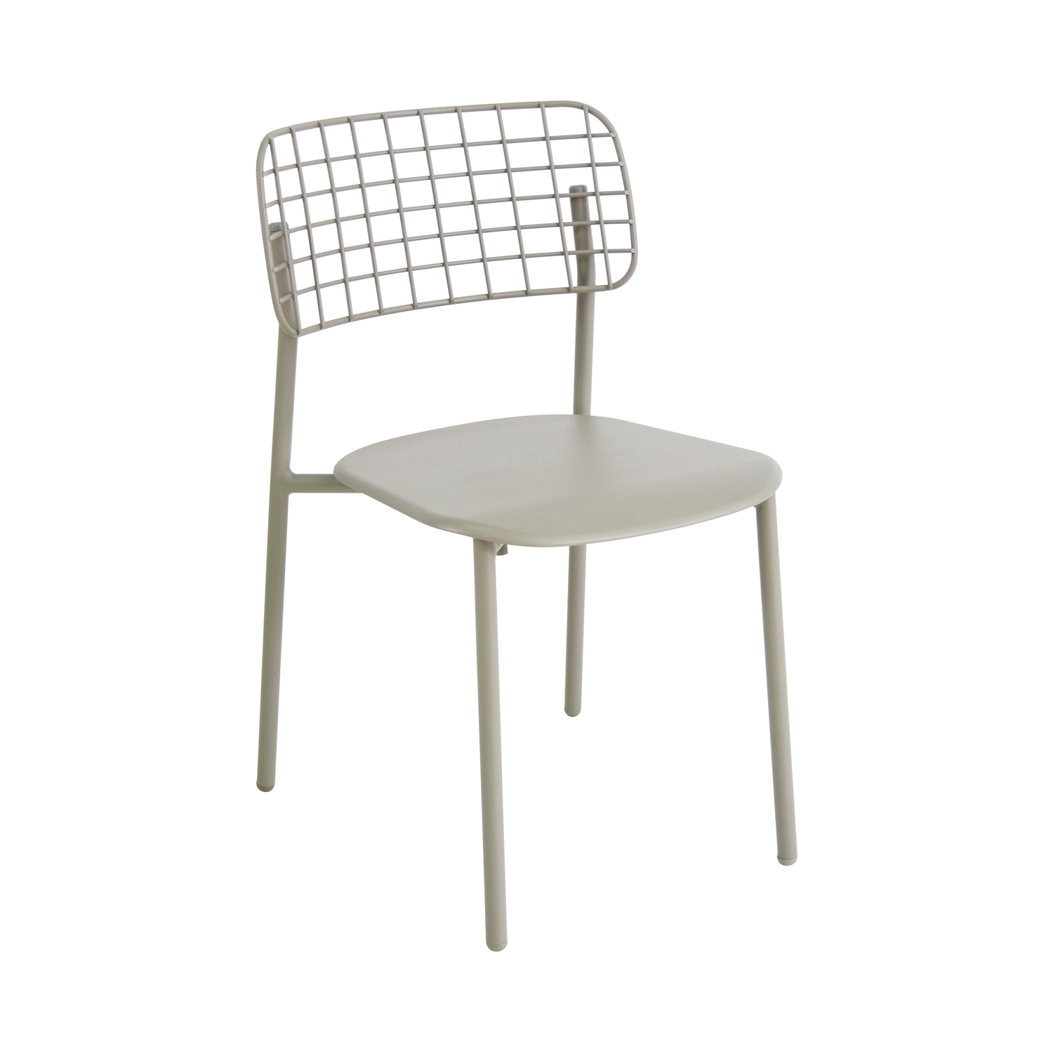 Emu Grey - Stacking Chair Lyze - Varnished Stainless Steel - Designer Florent Coirier