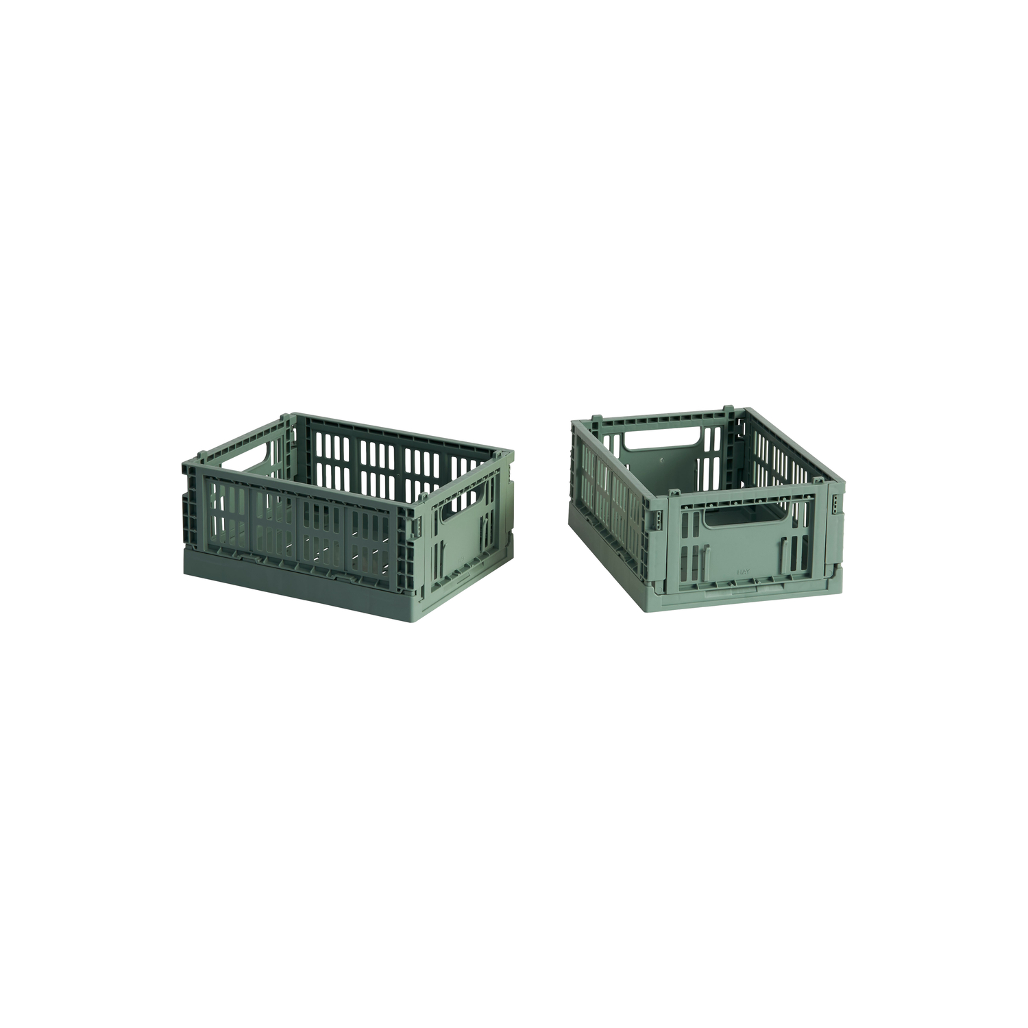 Hay - Basket Colour Crate - Green - Recycled Polypropylene - Designer Hay Studio