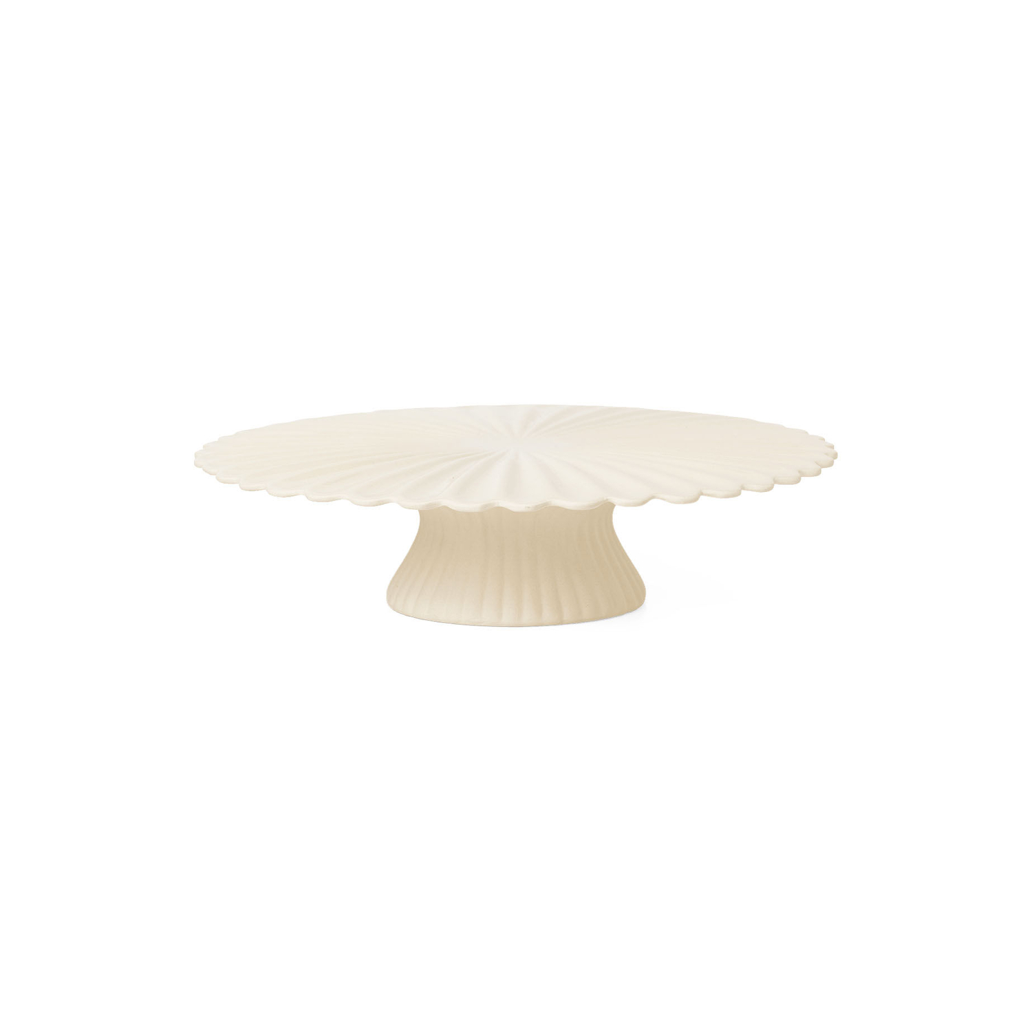 Ferm Living White - Cake Plate Fountain - Sandstone - Designer Trine Andersen