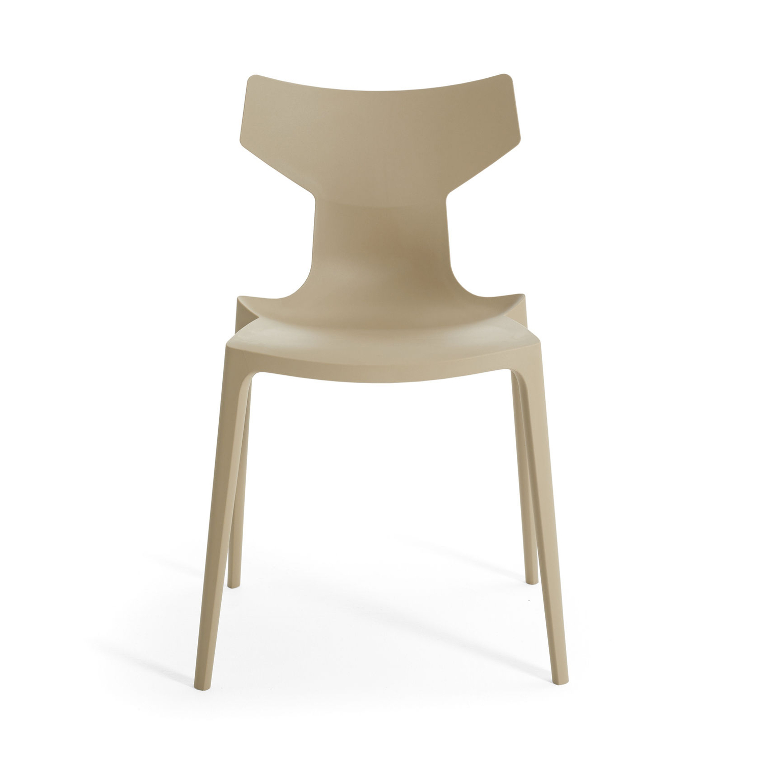 Kartell - Stacking Chair Re-Chair - Beige - Recycled Thermoplastic Technopolymer - Designer Antonio Citterio