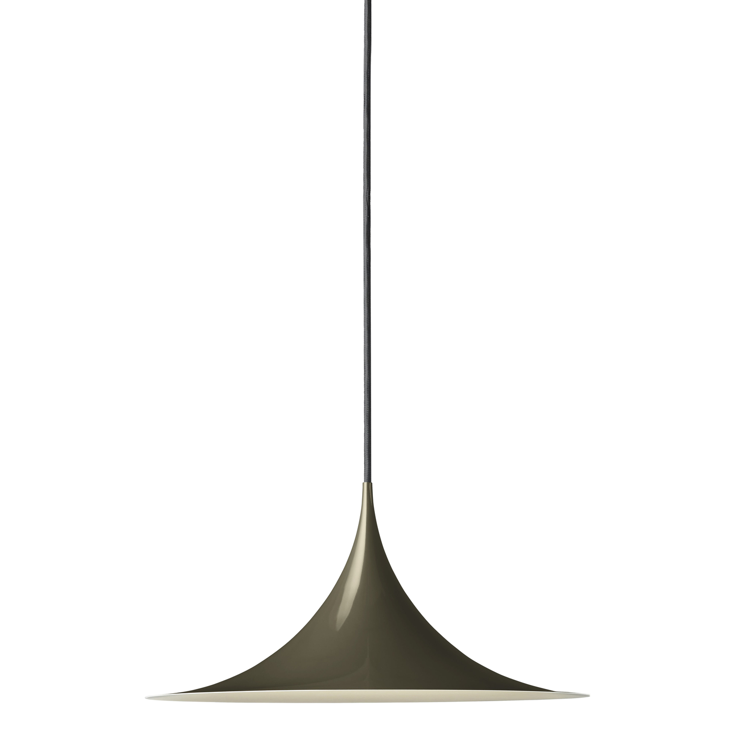 Gubi - Pendant Semi - Brown - Enamelled Metal - Designer Torsten Thorup