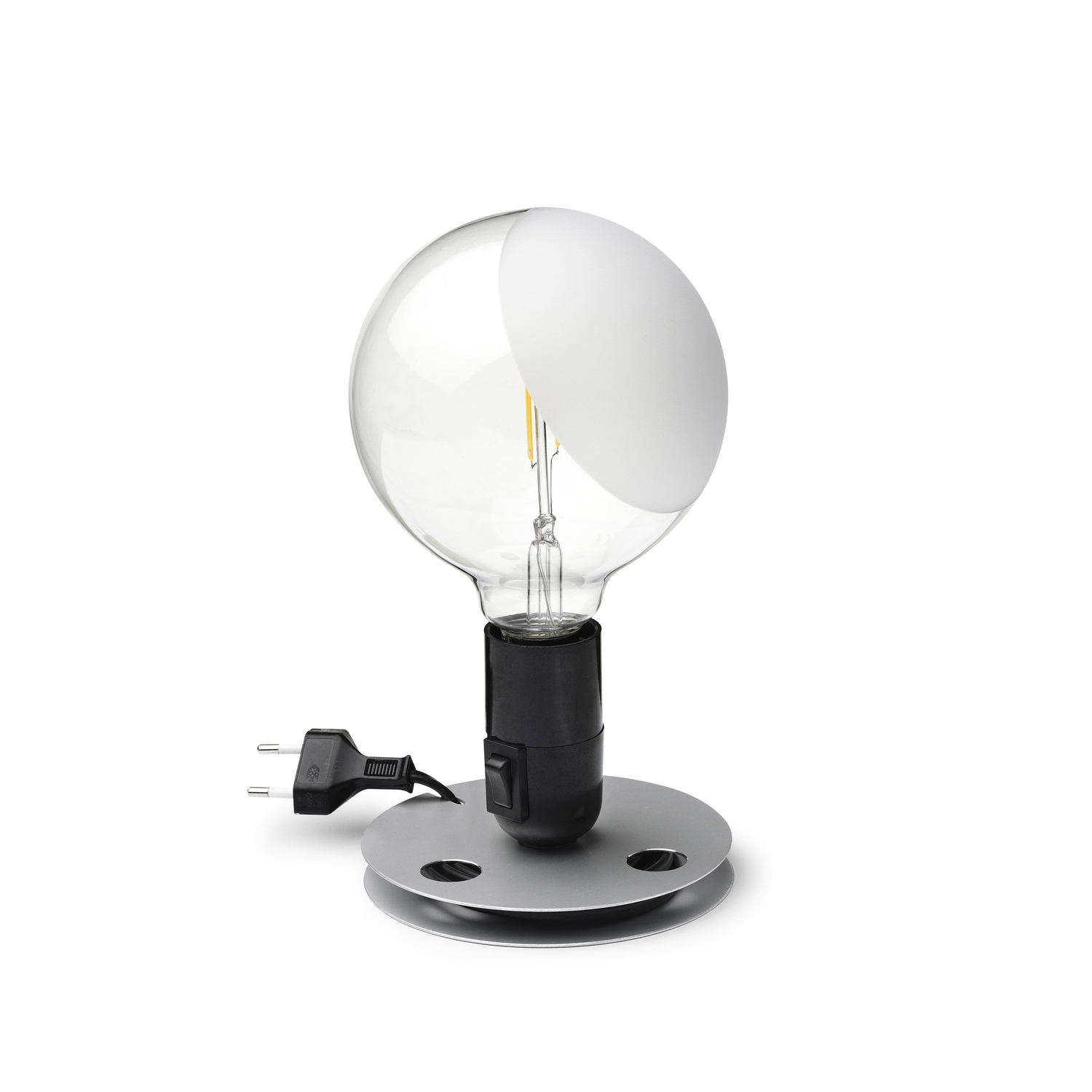 Flos Black - Table Lamp Lampadina - Bakelite - Designer Achille Castiglioni