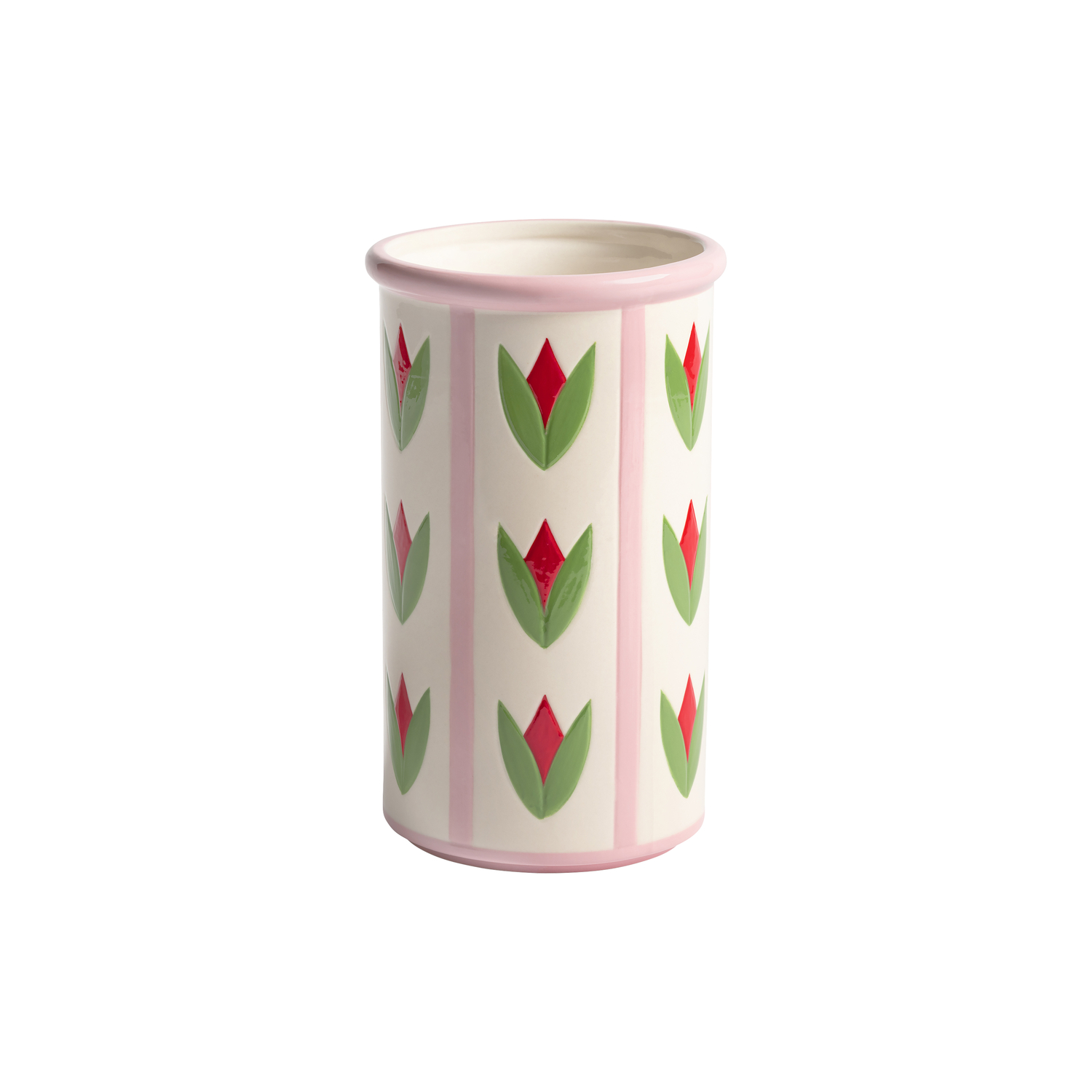 Klevering Pink & - Vase Patch - Enamelled Sandstone
